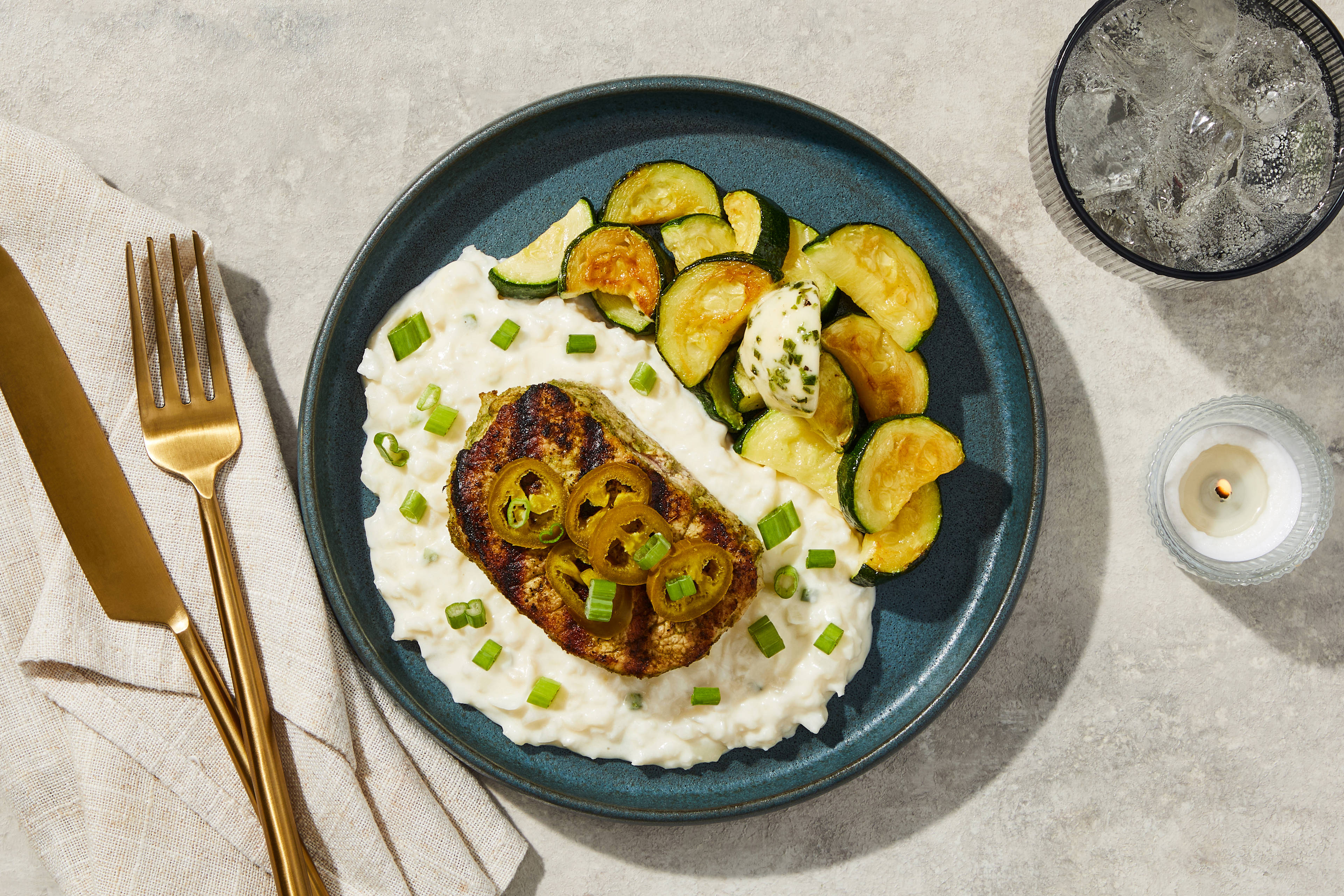 Côtelette de porc coriandre et jalapeno cétogène
