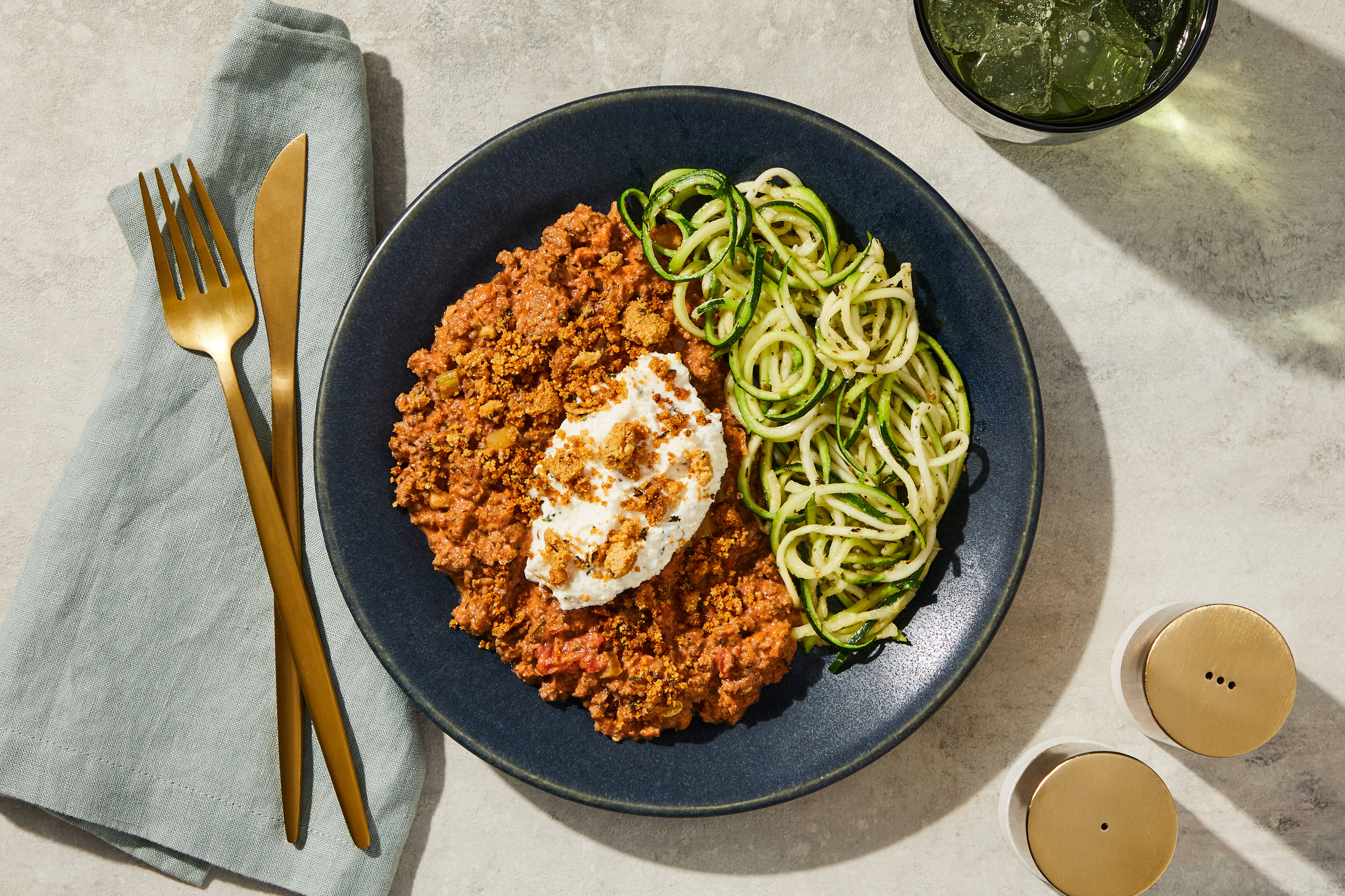 Keto Herbed Ricotta Beef Rosé