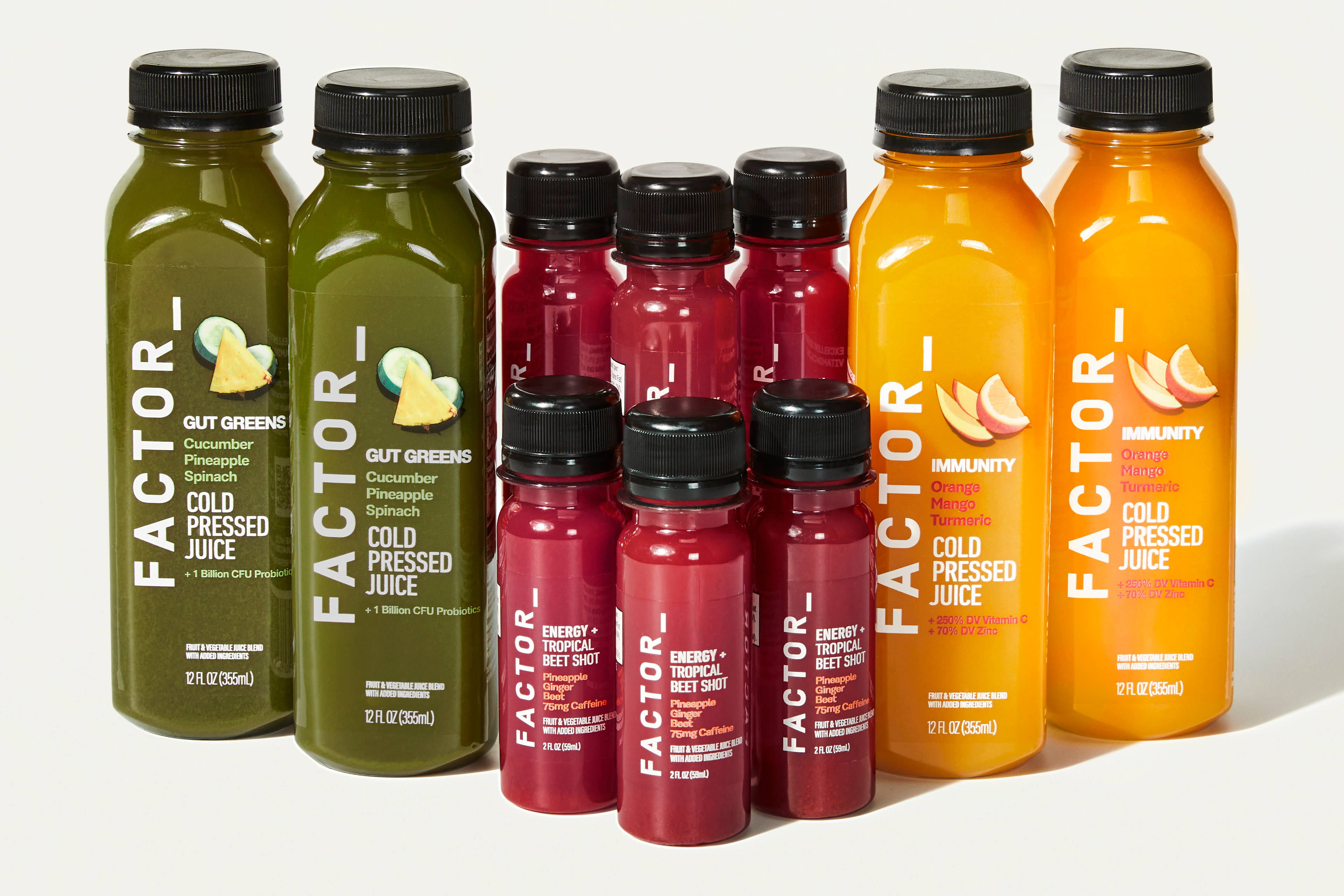 Immunity & Gut Greens Juice + Energy & Tropical Beet Wellness Shot Variety Pack Bundle