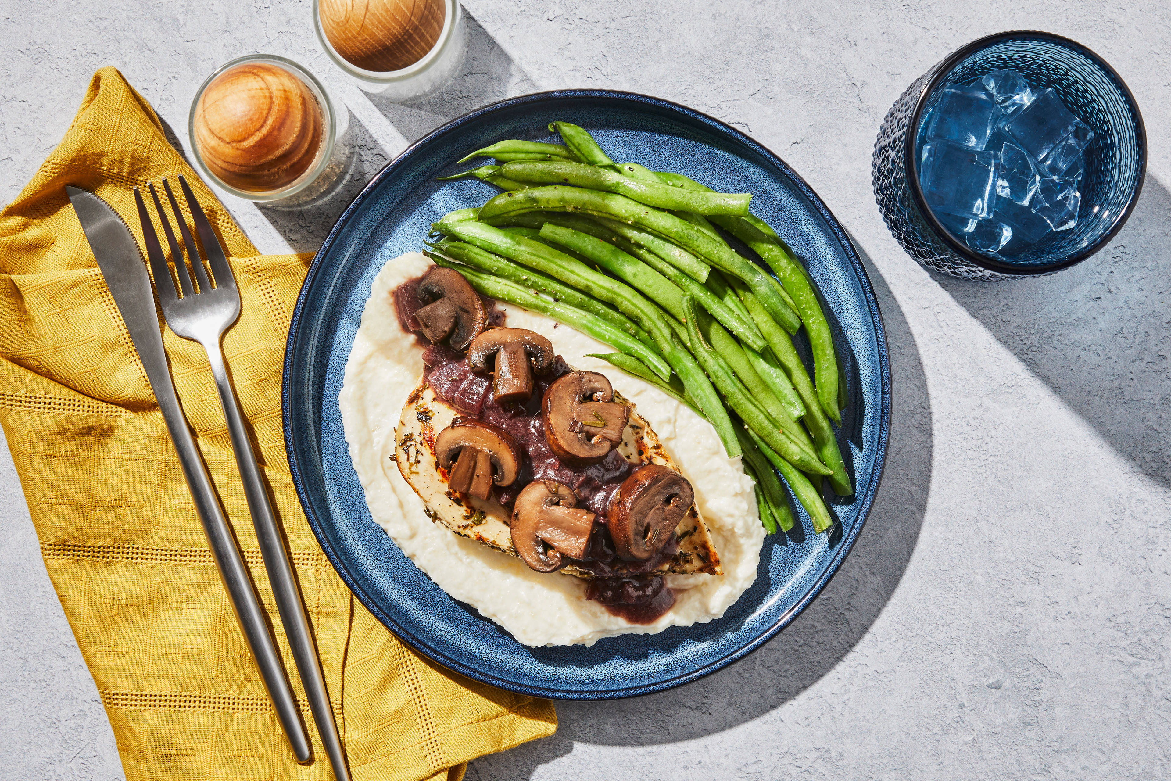 Poulet au marsala en sauce aux champignons