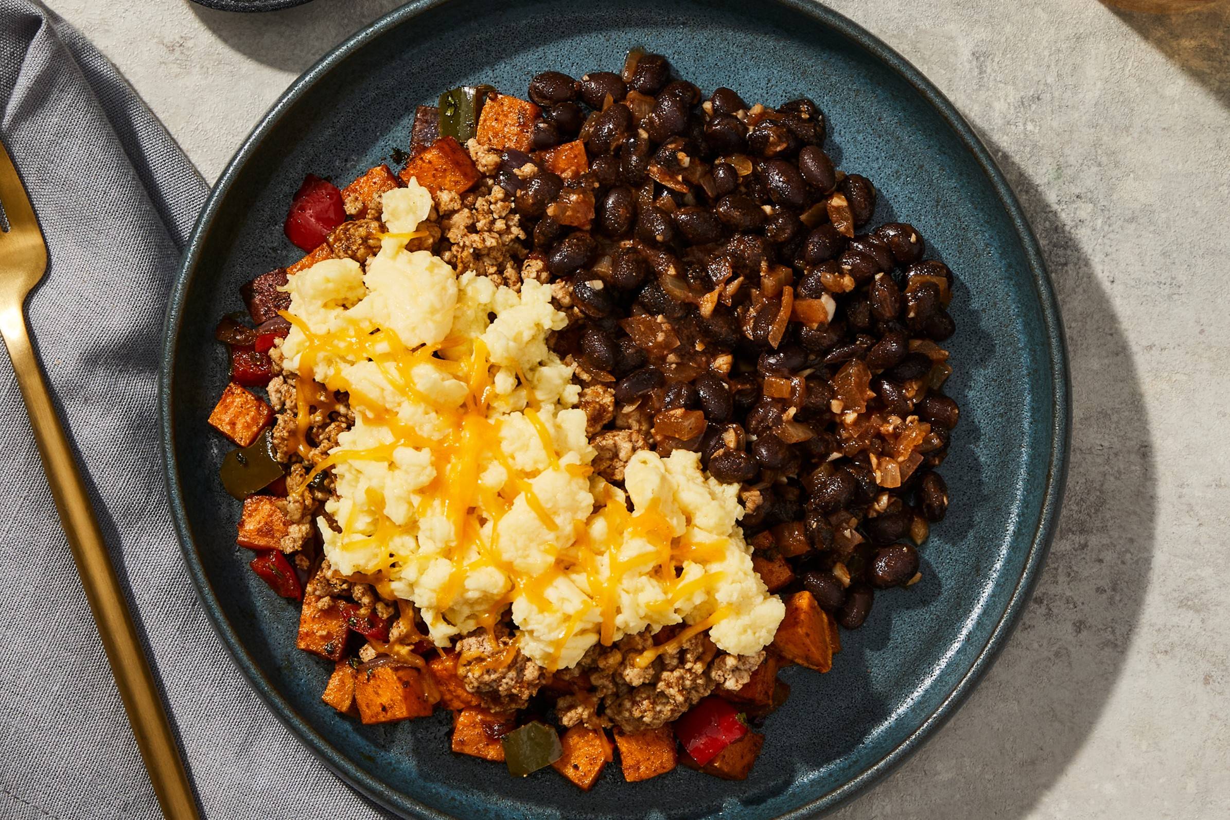 Tex-Mex Ground Pork Breakfast Bowl