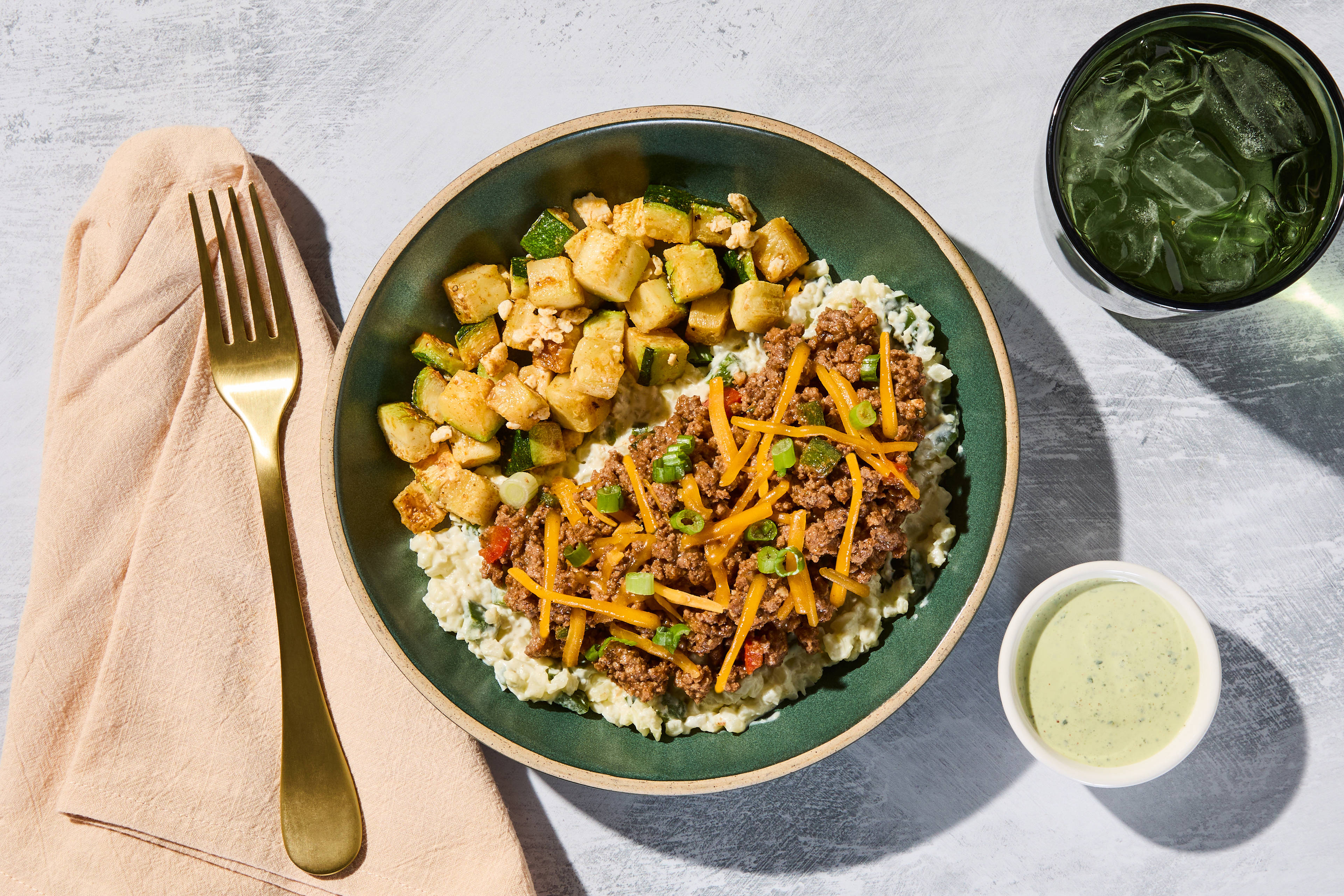 Bol de bœuf et de piments poblanos façon Mexicali