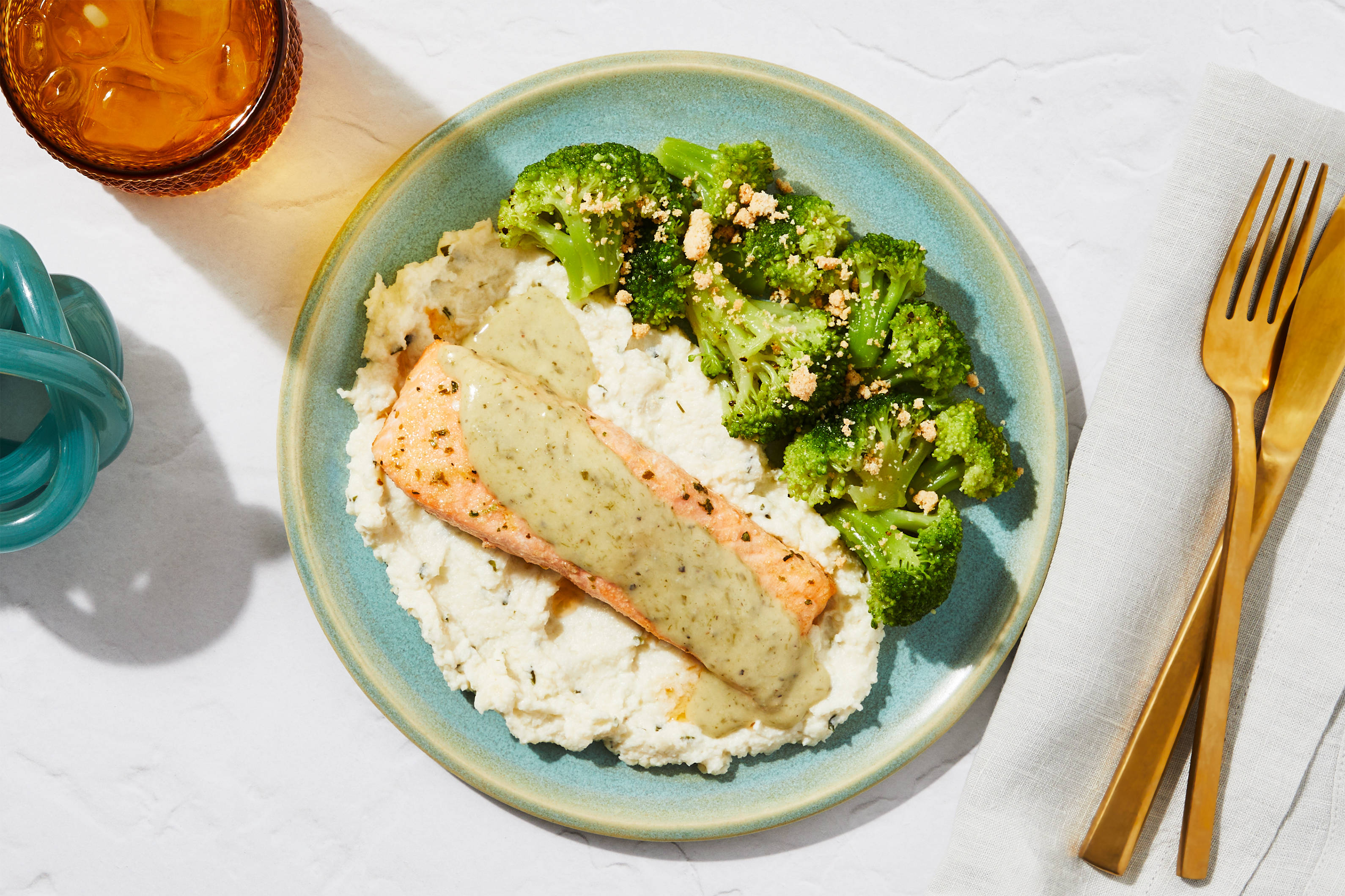 Roasted Garlic Butter Salmon