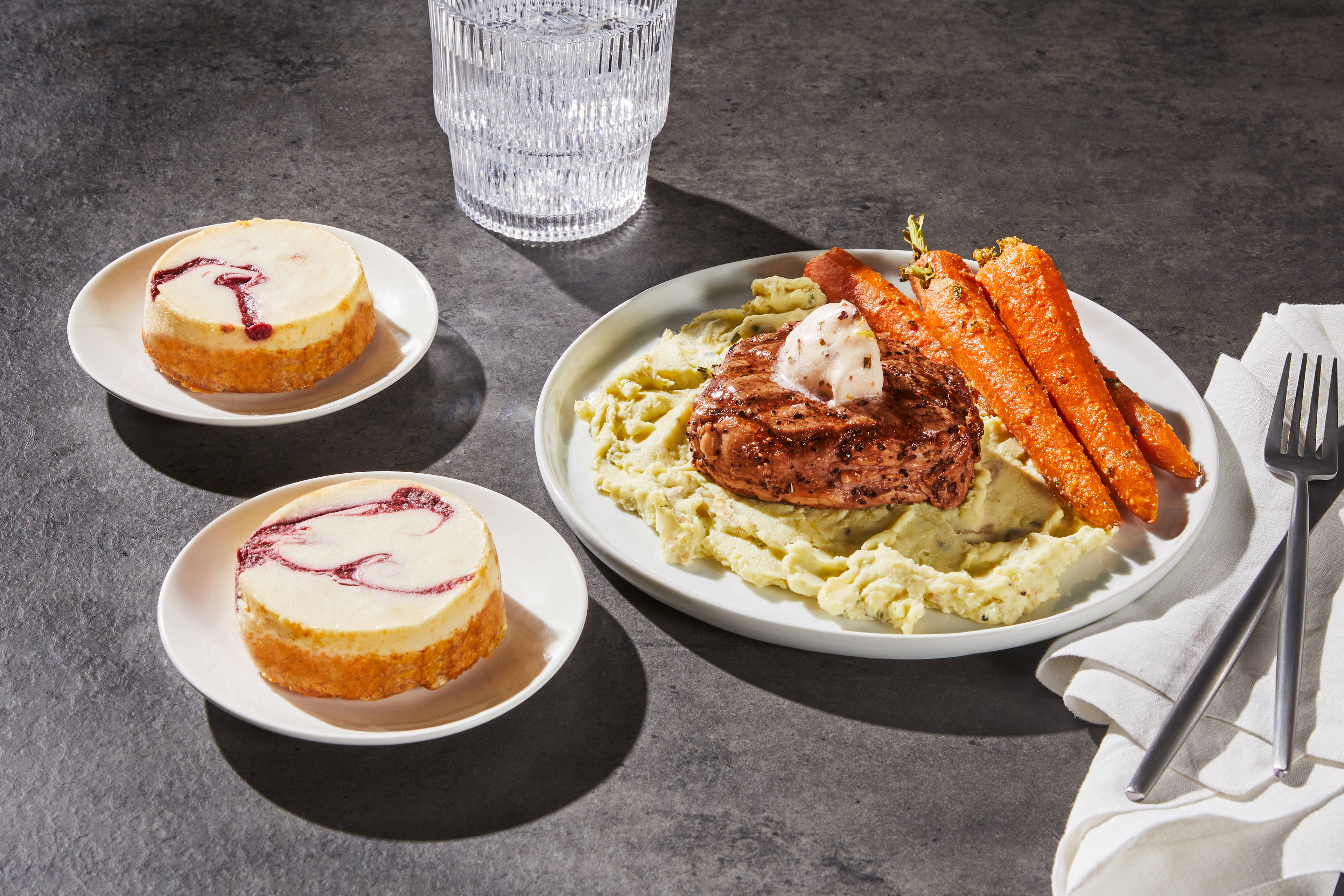 Truffle Butter Filet & Cheesecake Duo