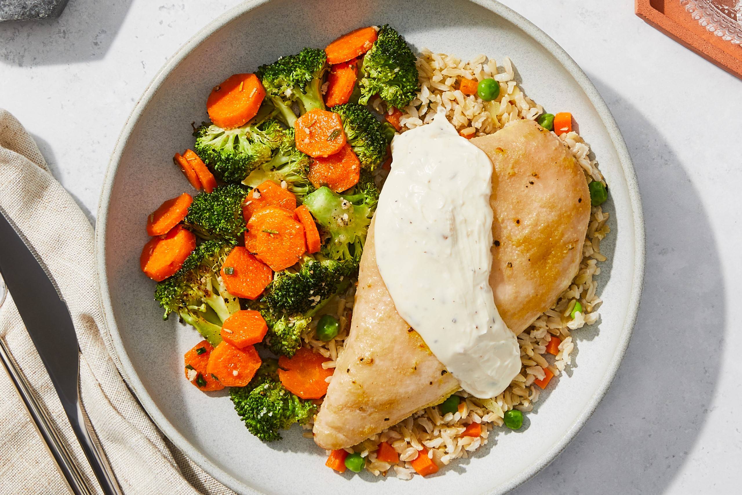 Poulet crémeux au poivre au citron
