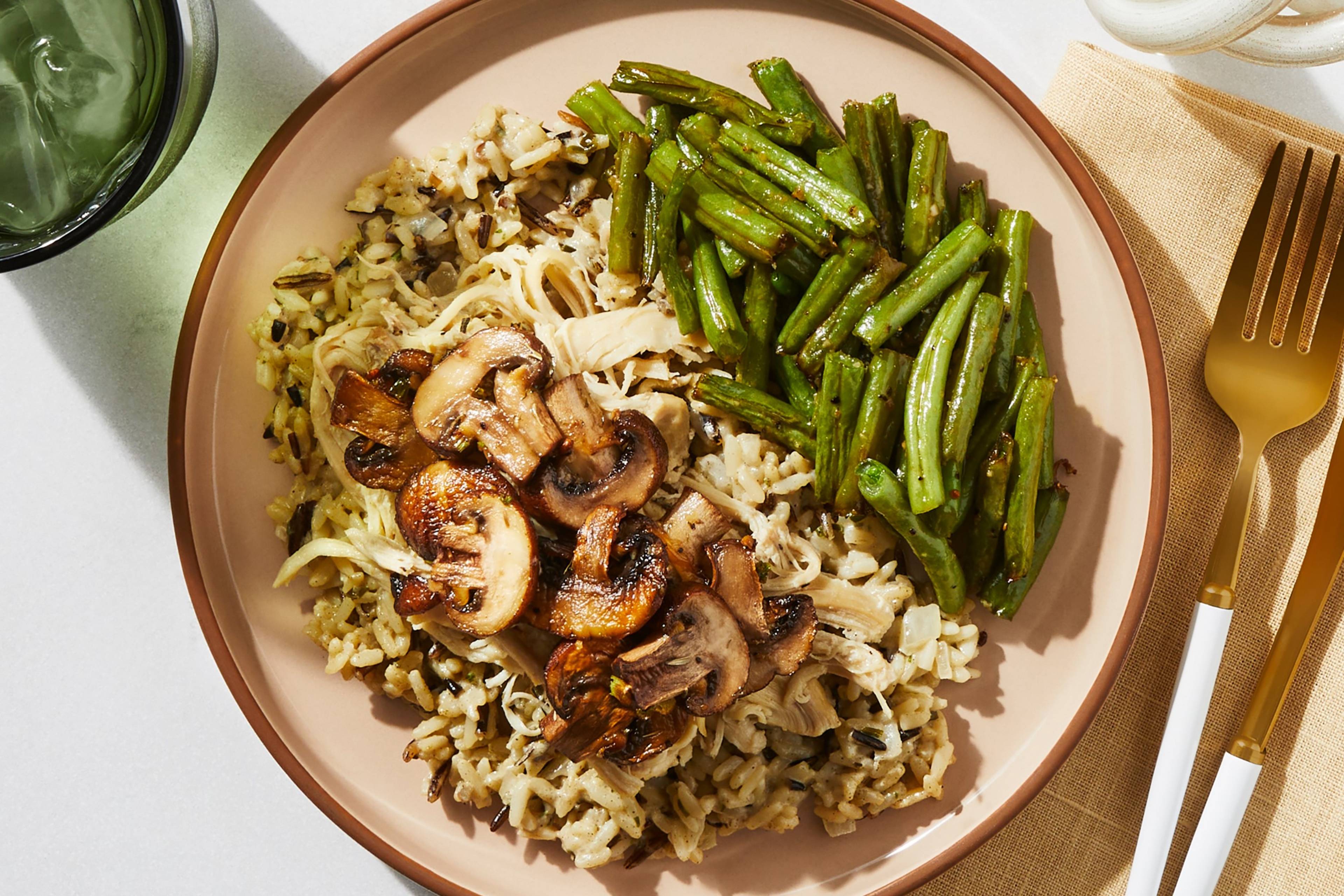 Mushroom-Topped Chicken Thighs