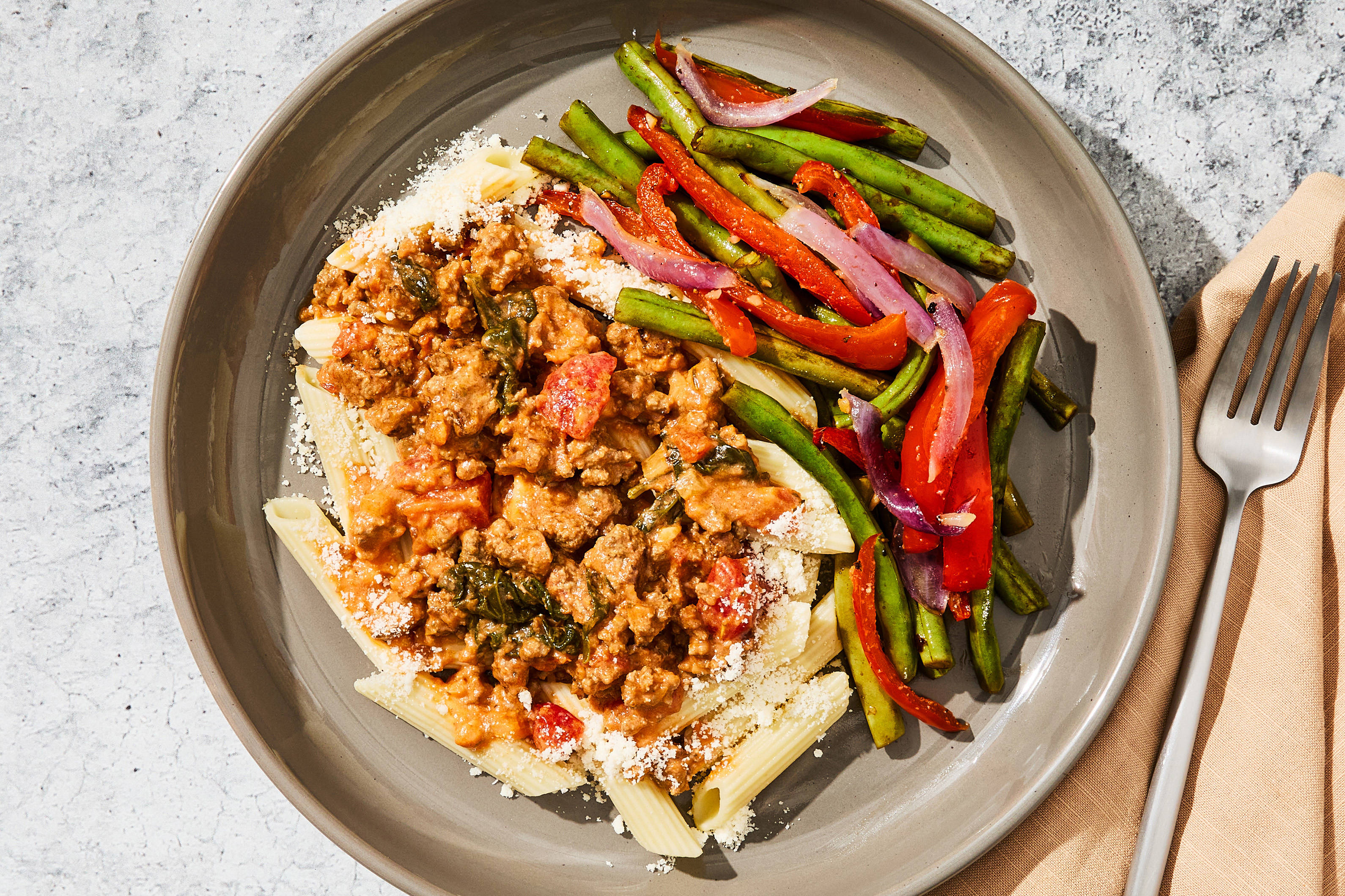 Sun-Dried Tomato Beef Ragu & Penne