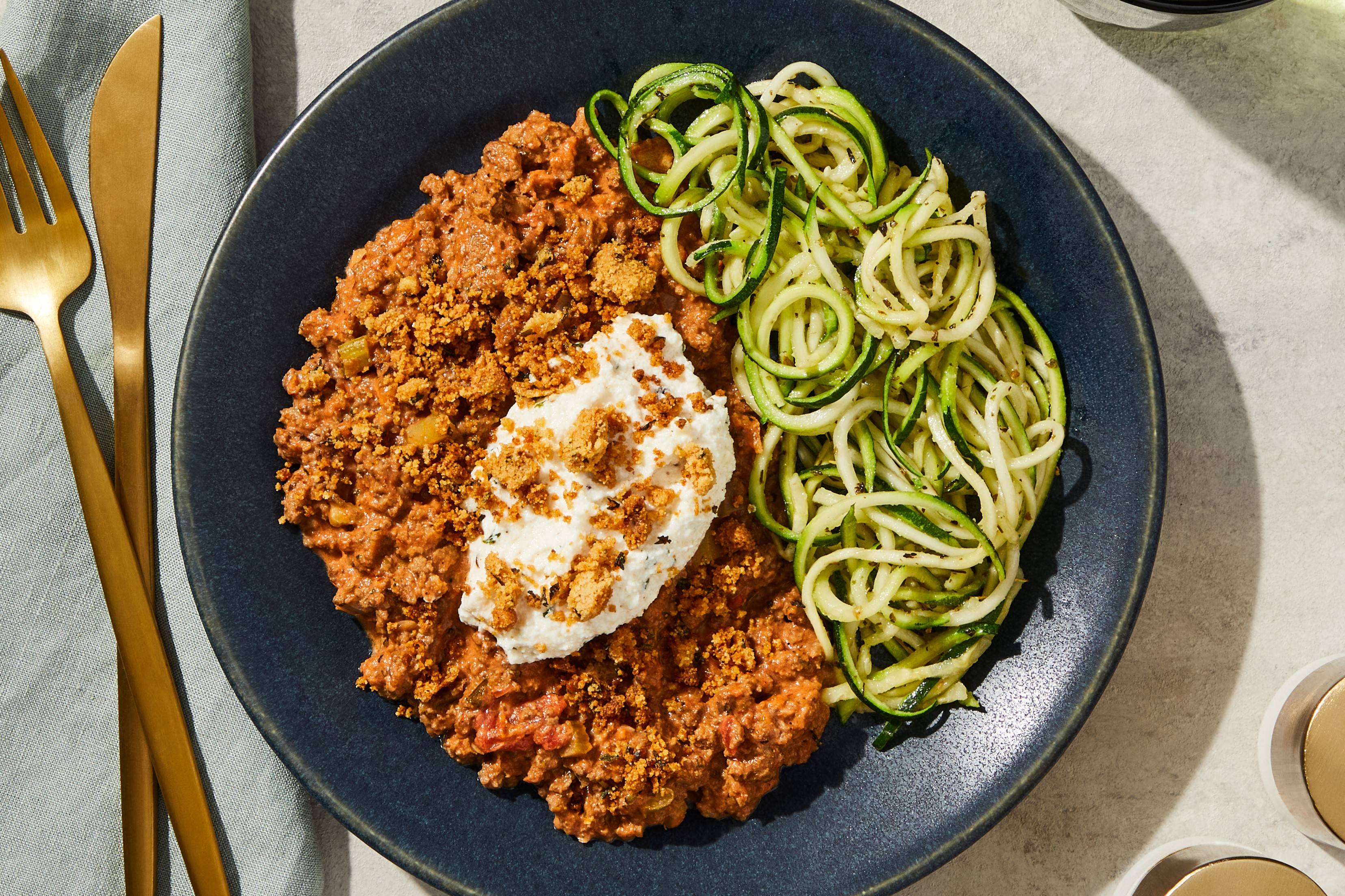 Keto Herbed Ricotta Beef Rosé