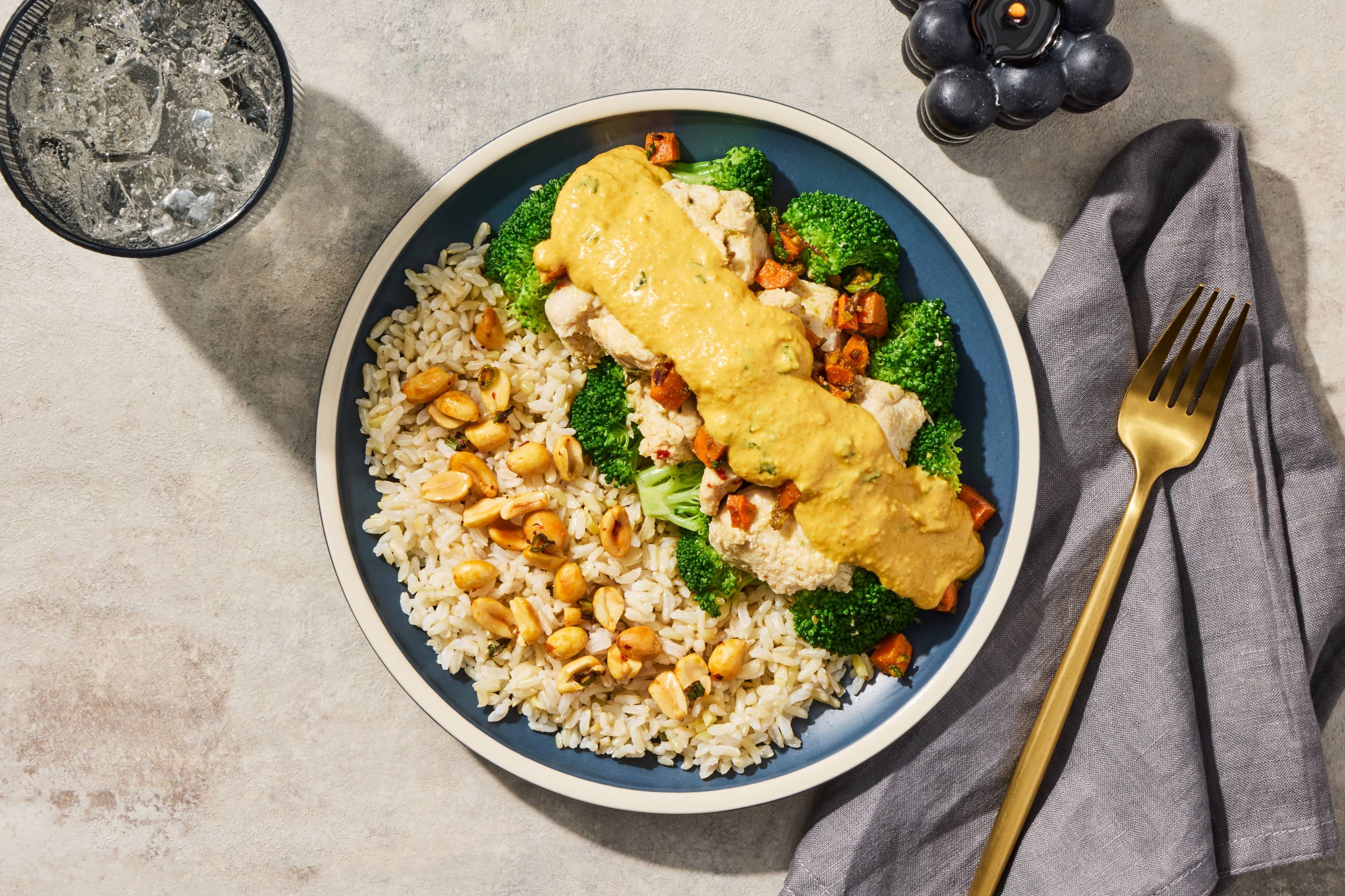 Thai Style Yellow Curry Chicken & Ginger Rice
