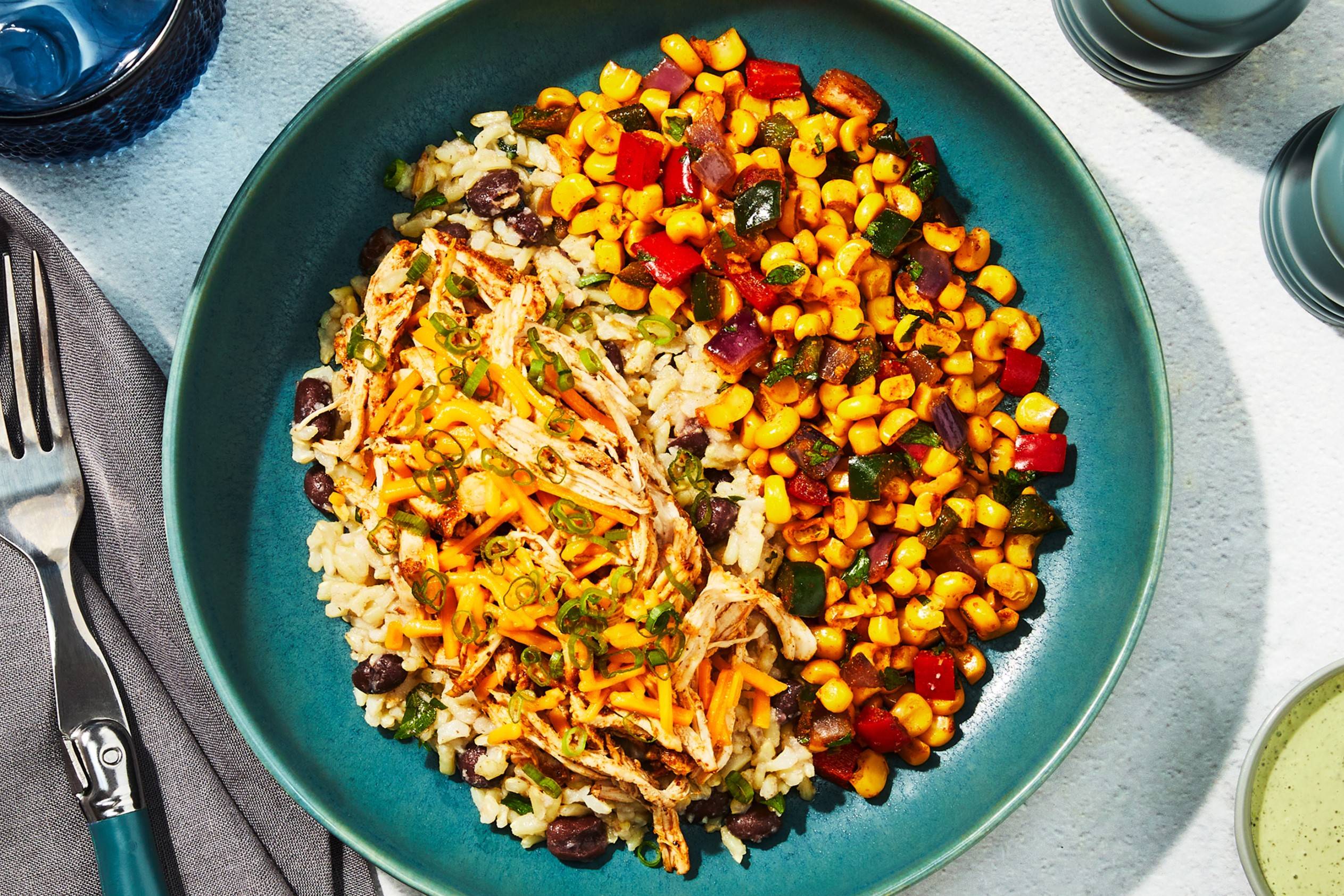 Pulled Chicken Thigh Taco Bowl