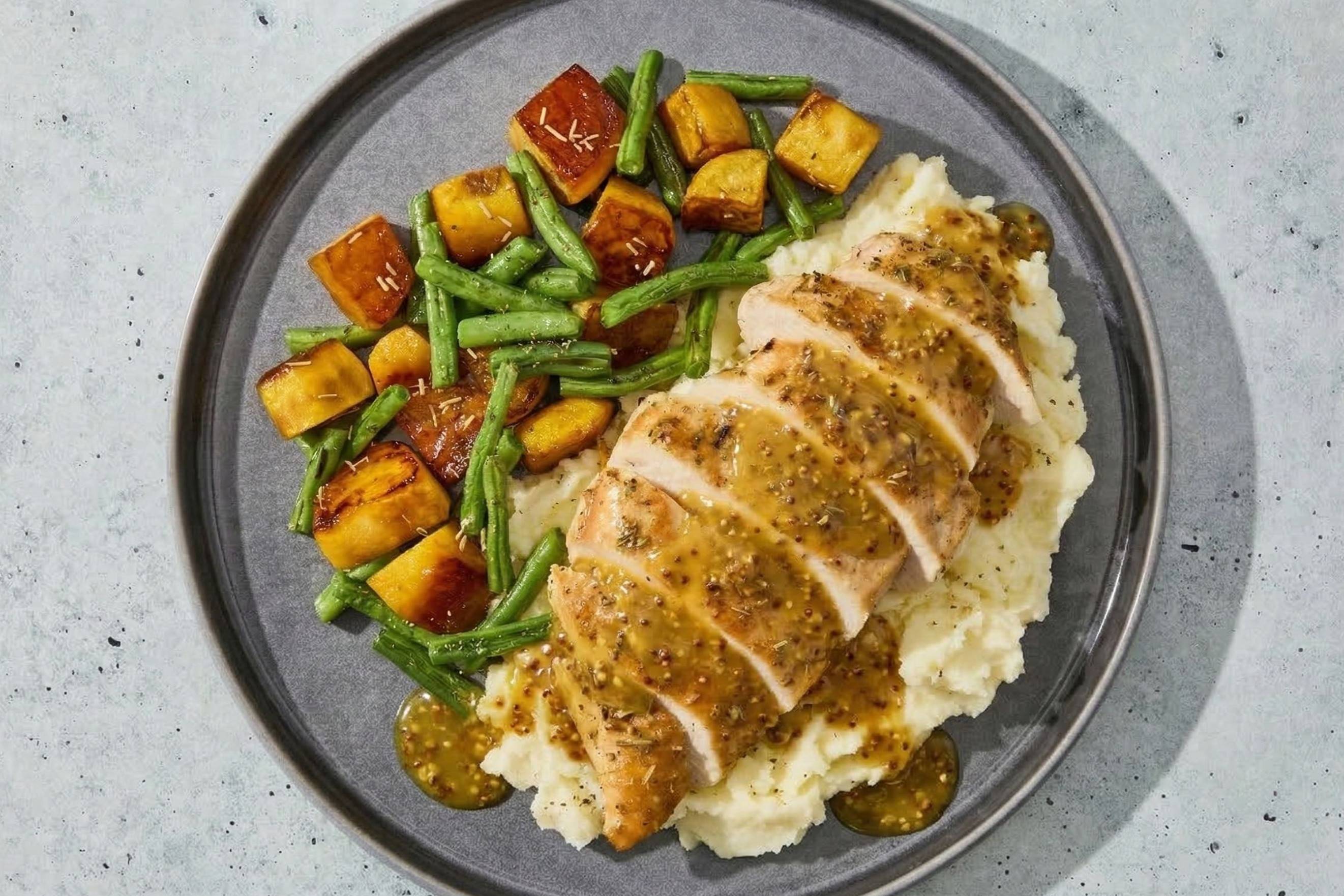 Honey Dijon Chicken & Mashed Potatoes
