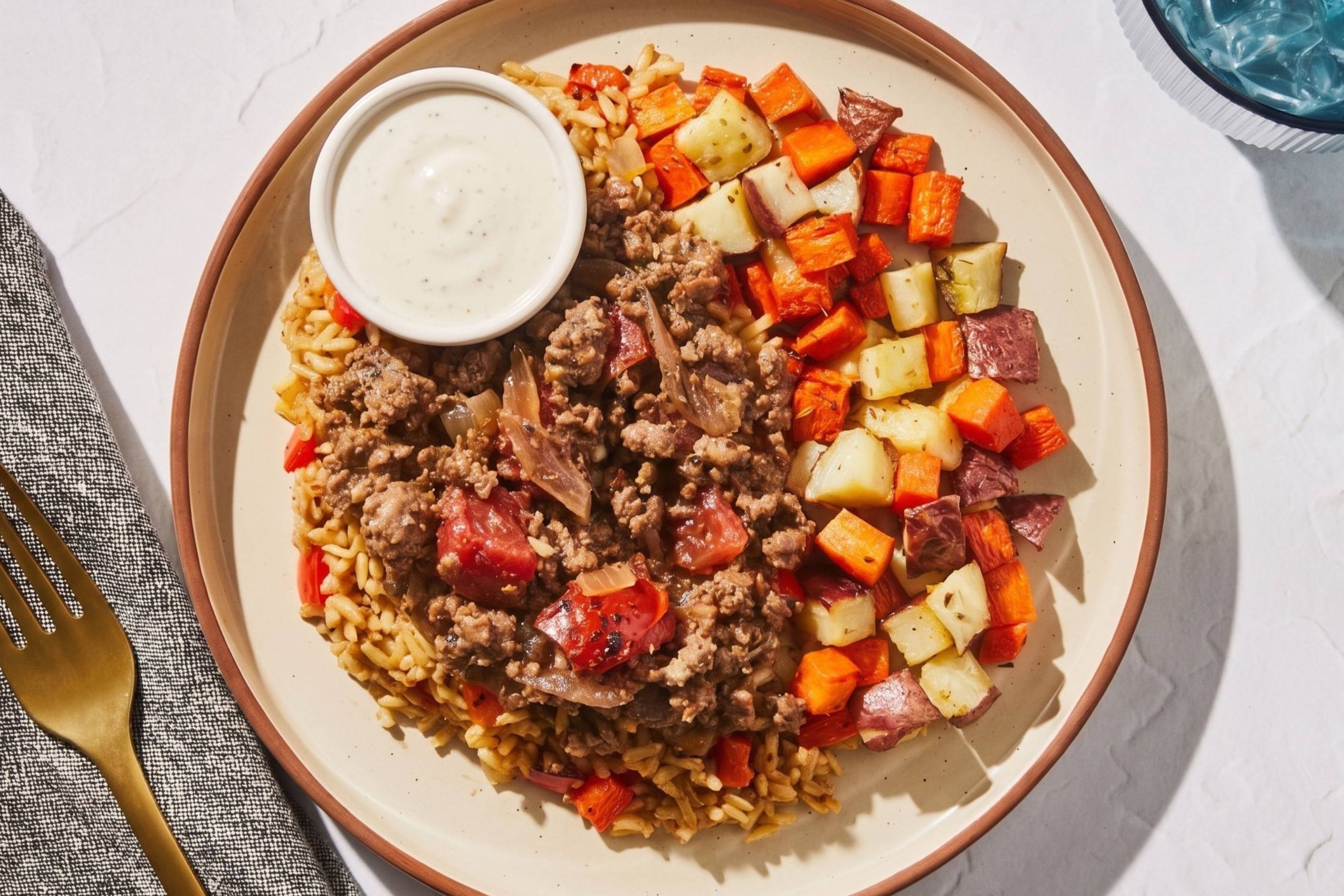 Lebanese Beef & Rice Bowl
