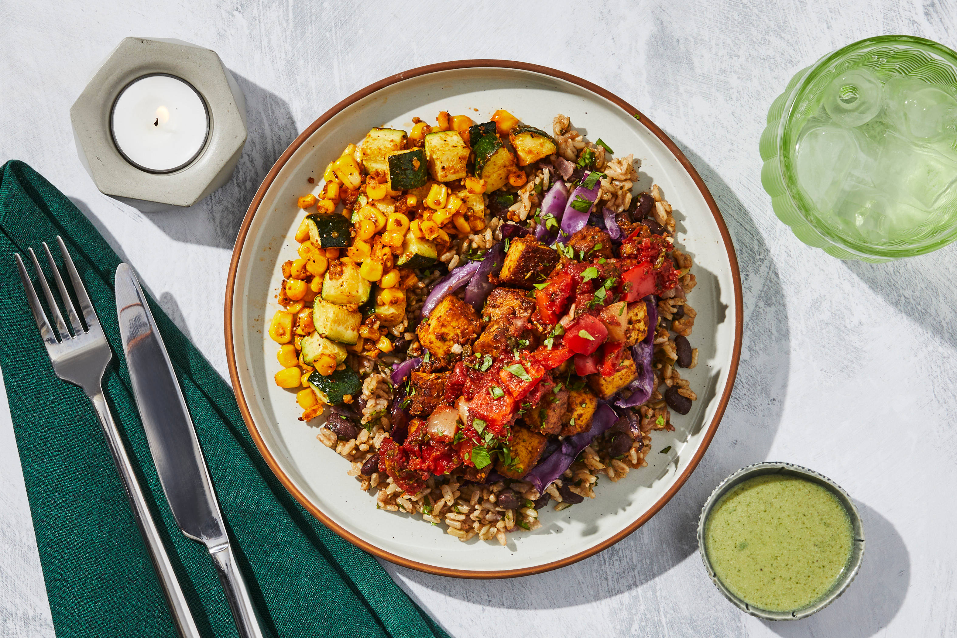 Tofu, haricots noirs et riz de la Basse-Californie w14