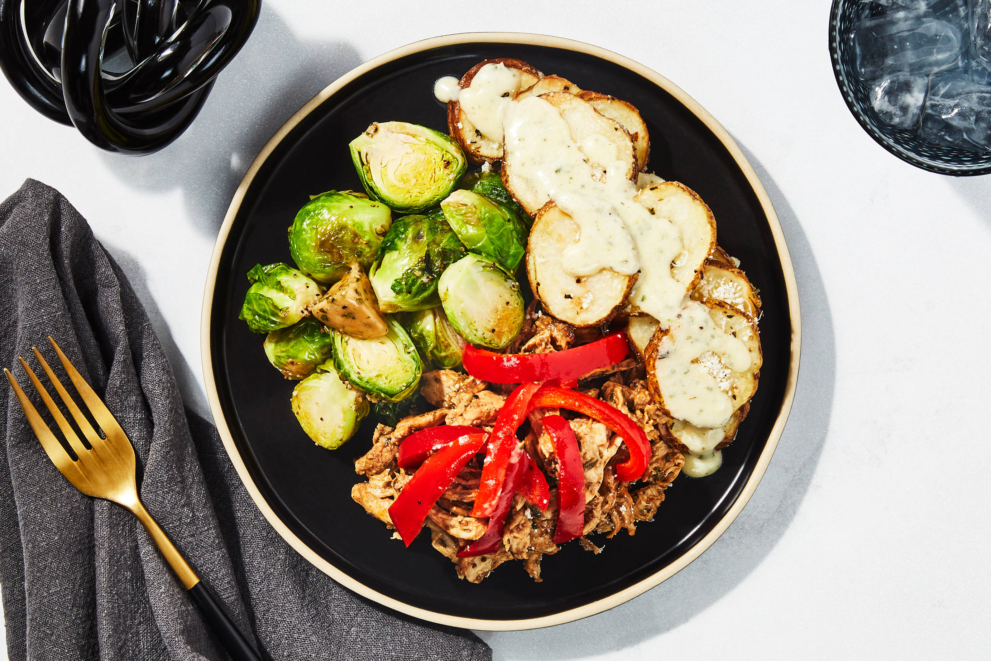 Balsamic Mustard Shredded Chicken