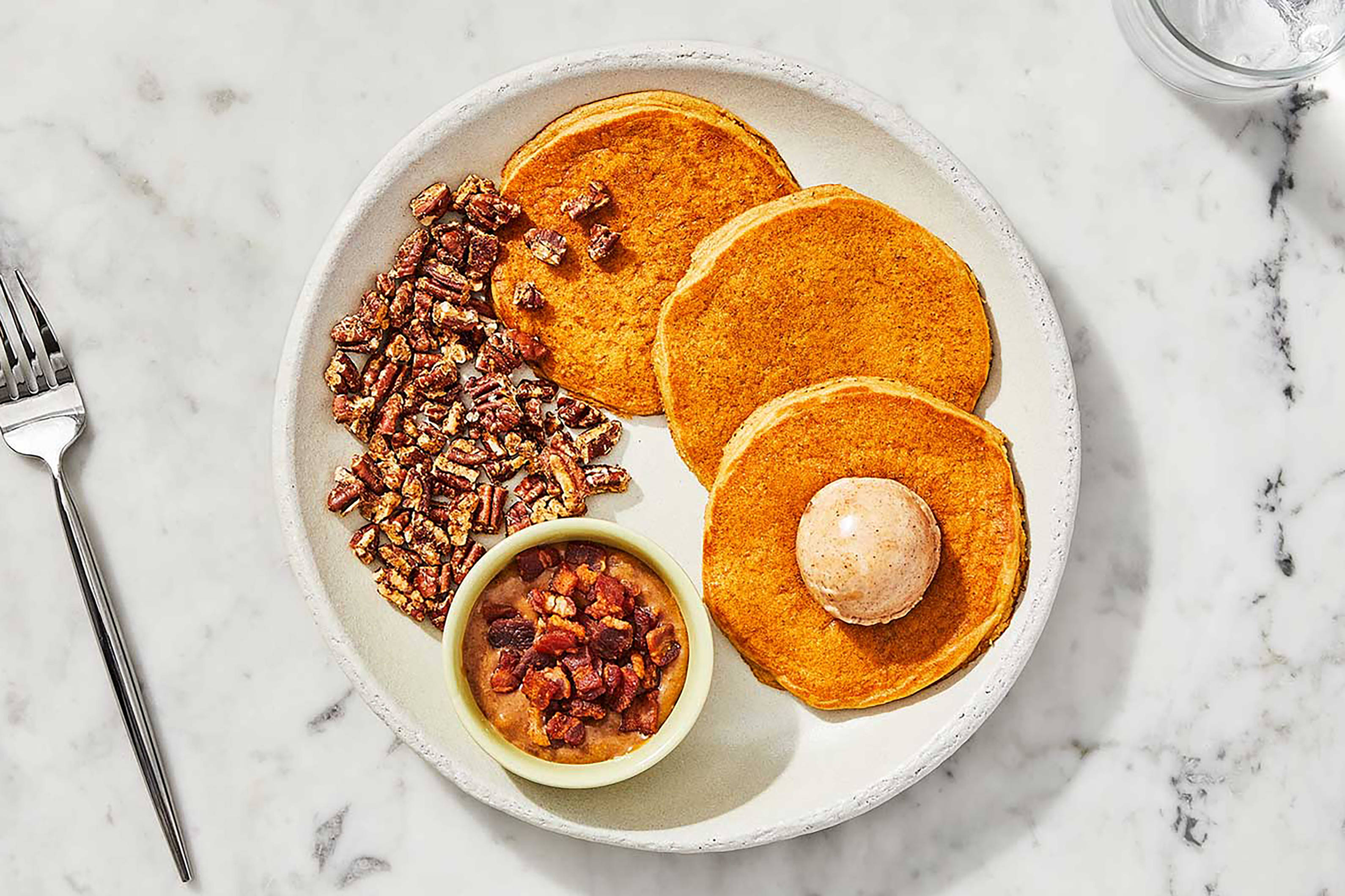 Banana, Caramel & Bacon Pancakes