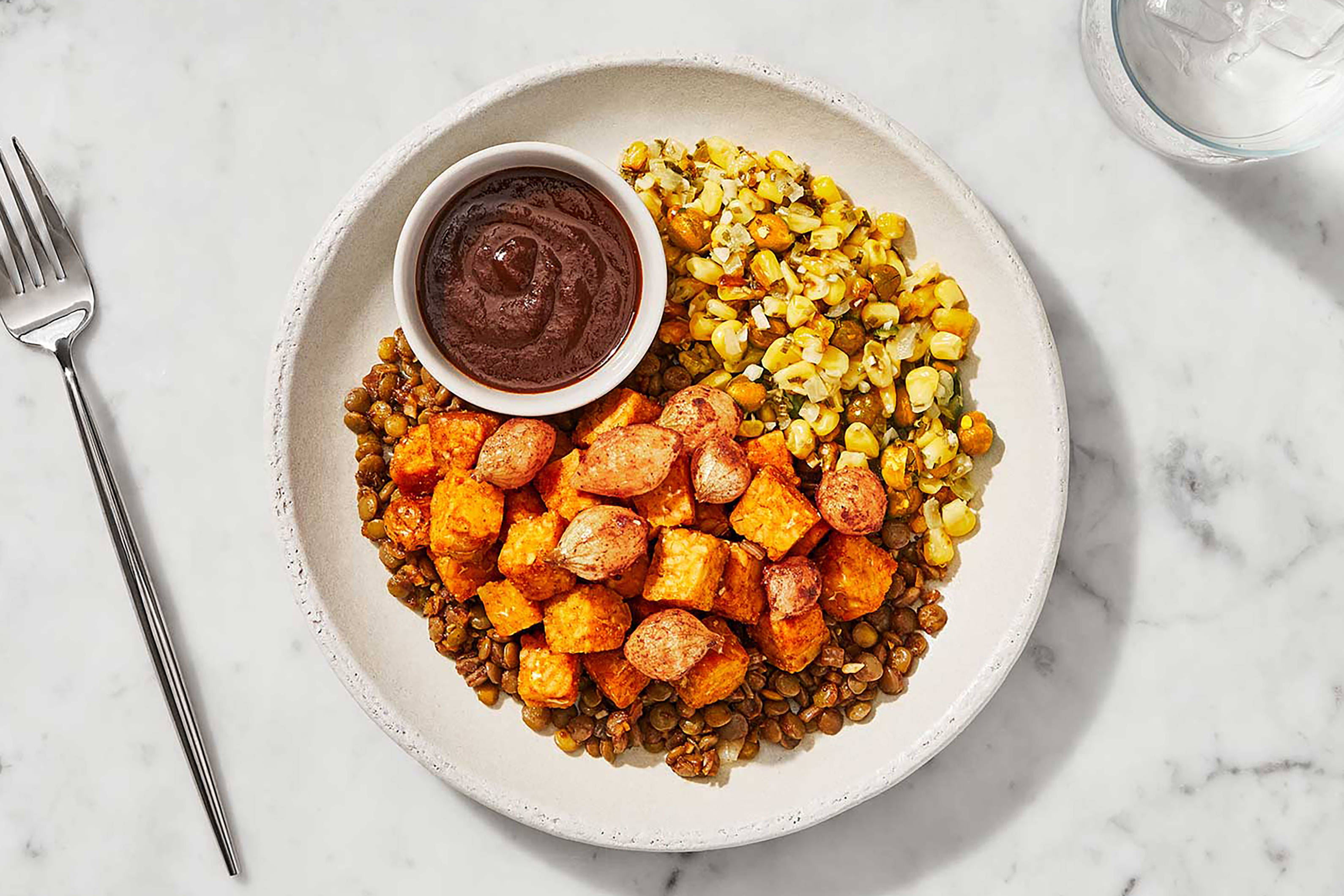BBQ Tempeh & Lentil Bowl