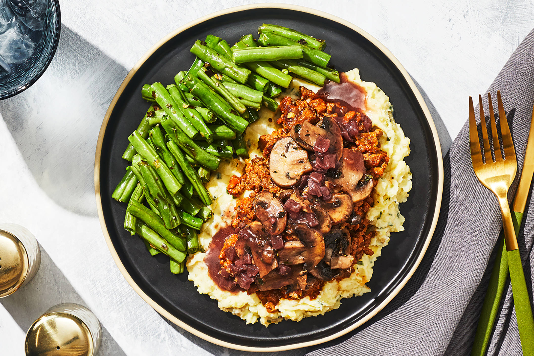 Cabernet Ground Beef & Mushrooms
