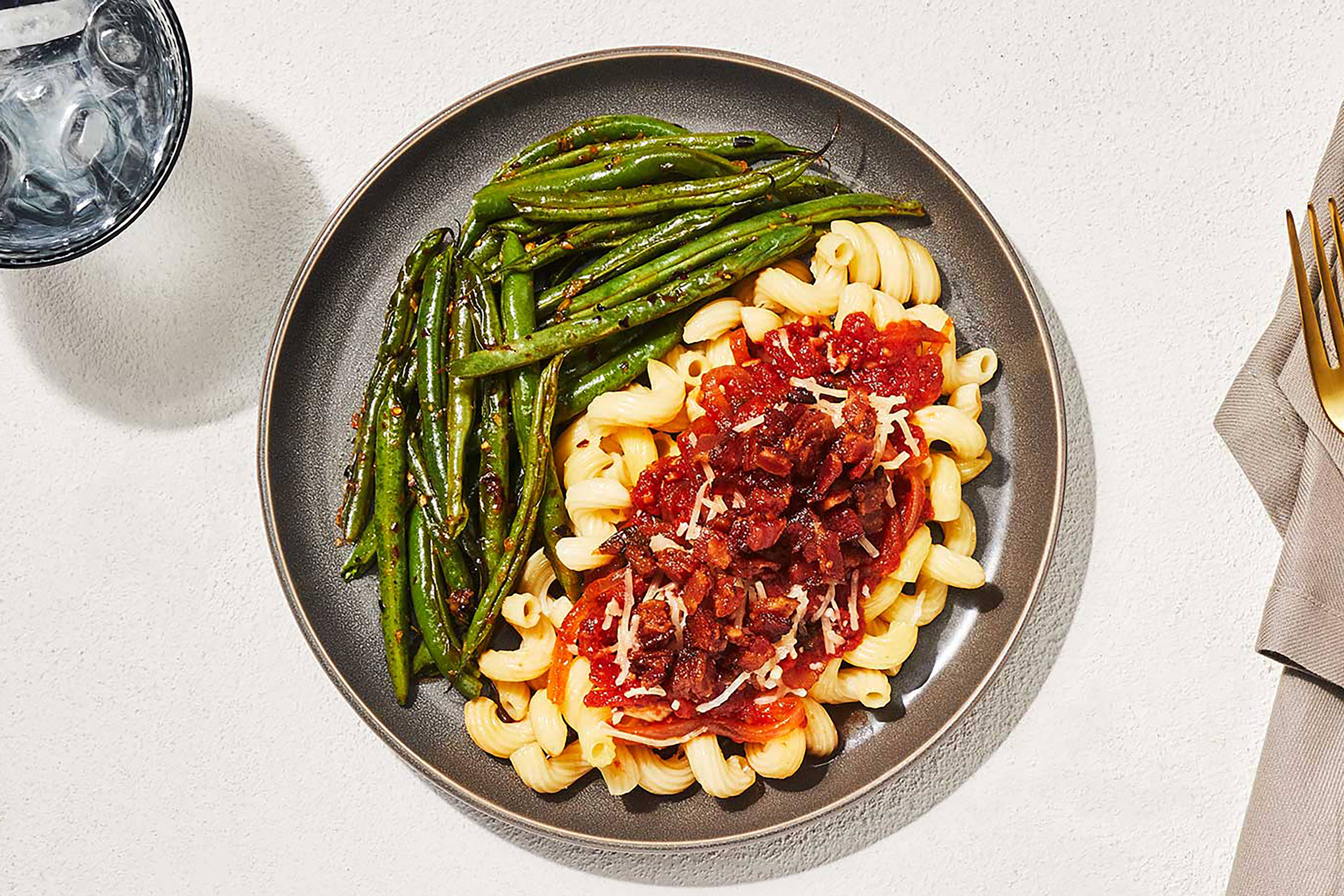 Cauliflower Cavatappi all'Amatriciana