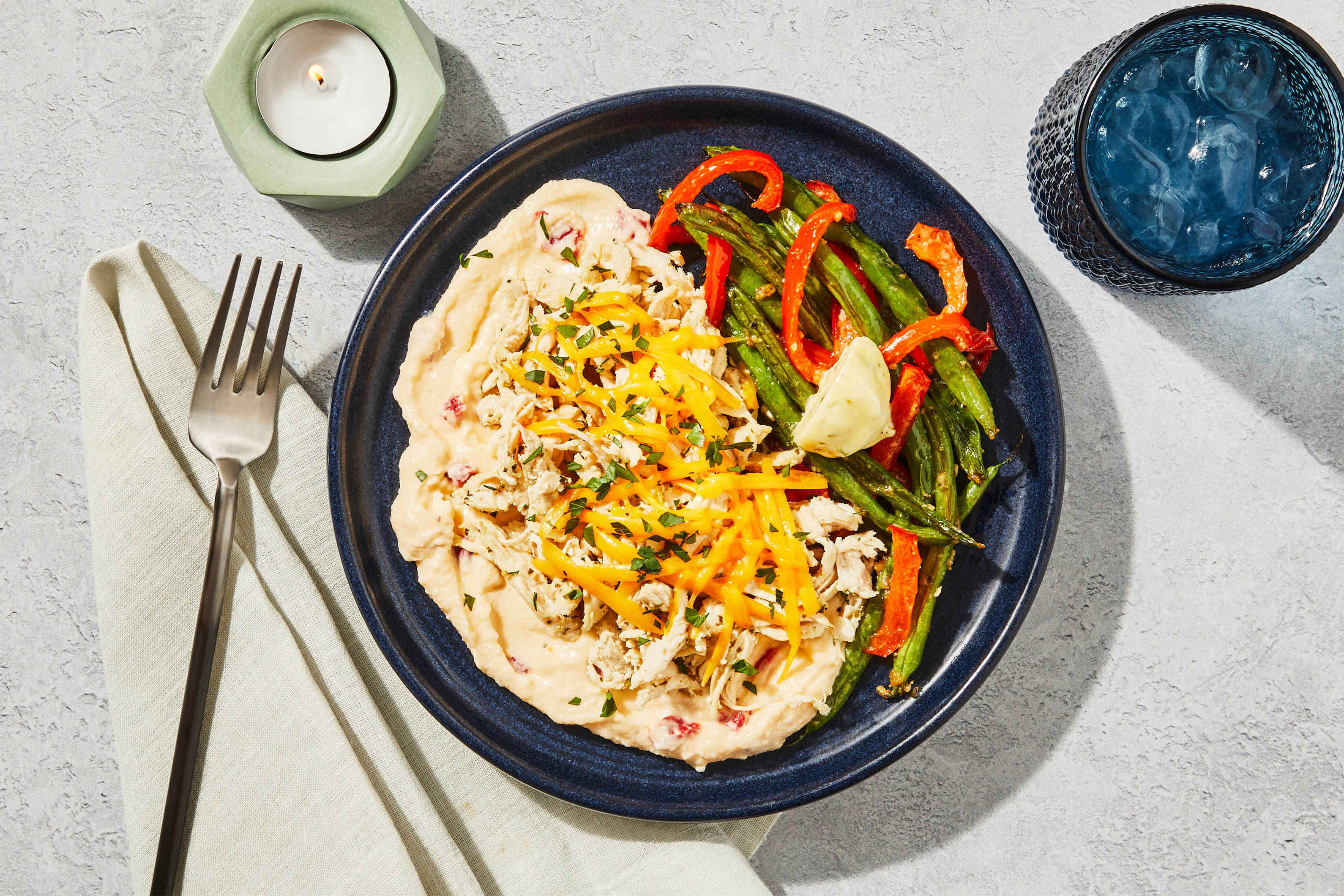 Cheddar Chicken & Pimento Cauli-Mash