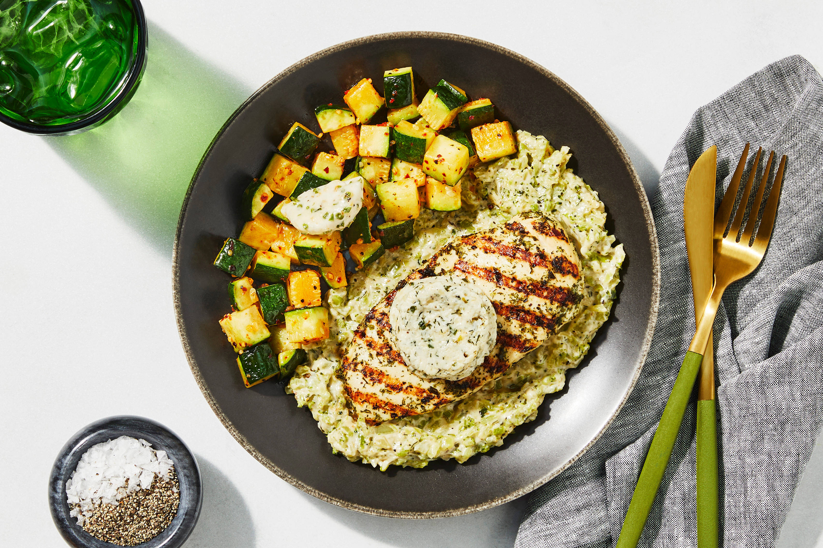 Cheesy Garden Herb Chicken