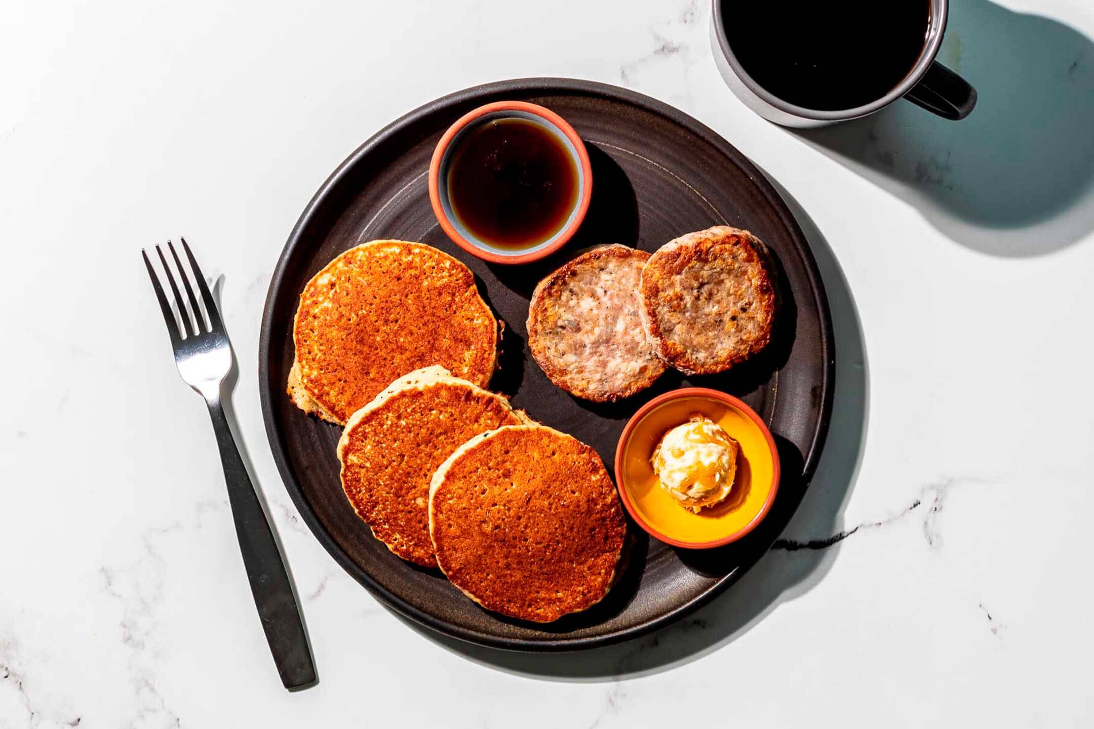 Coconut Pancakes with Pineapple Butter