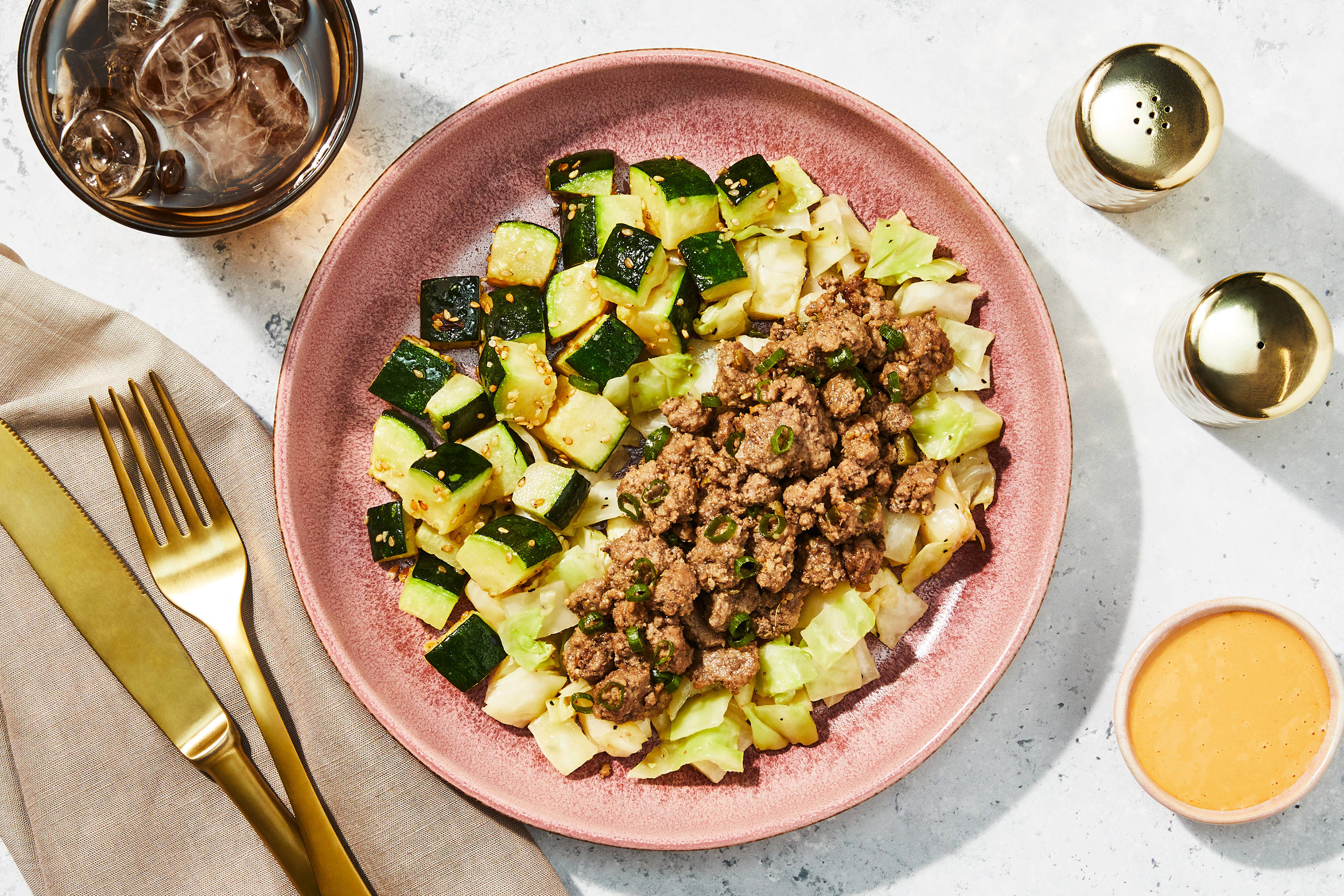 Ginger Beef & Cabbage Bowl