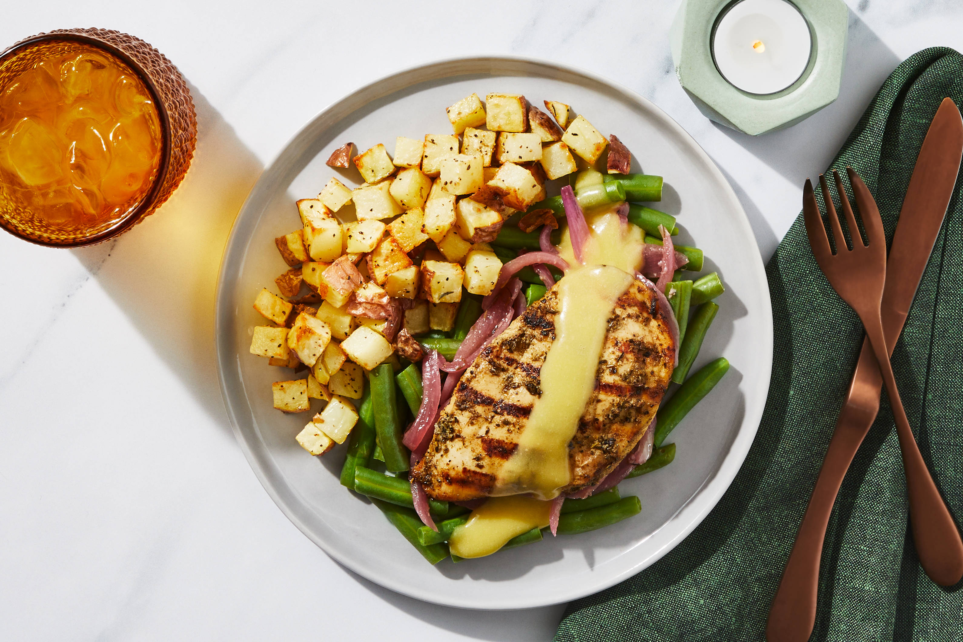 Poulet au citron à la grecque