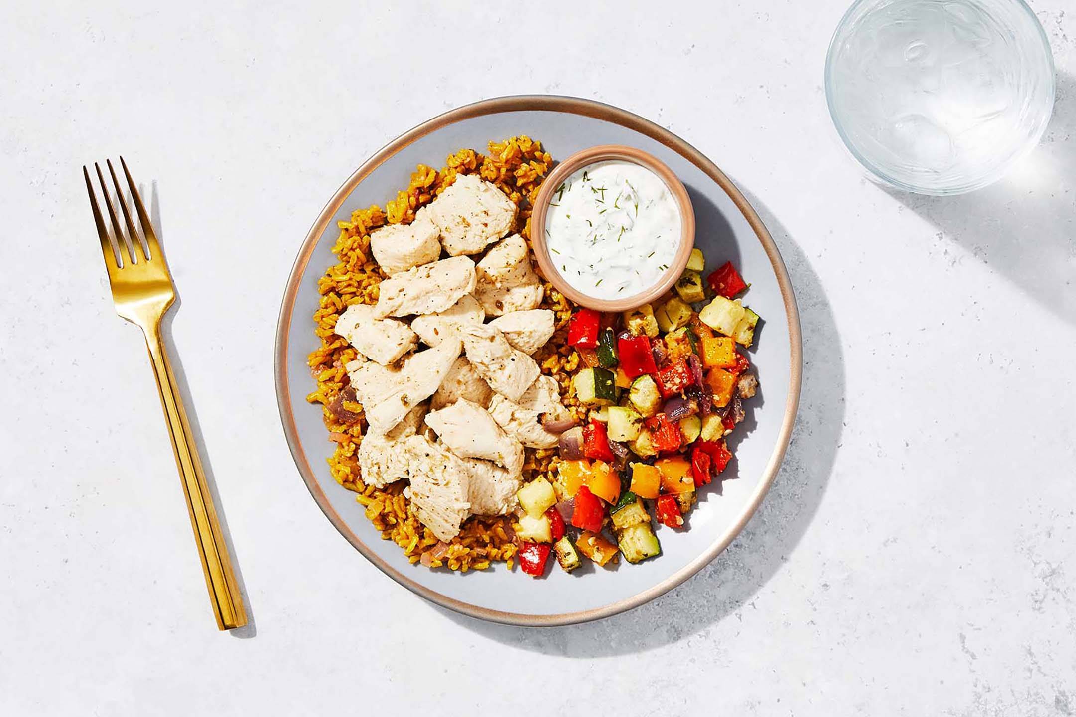 Greek-Style Chicken & Lemon Rice