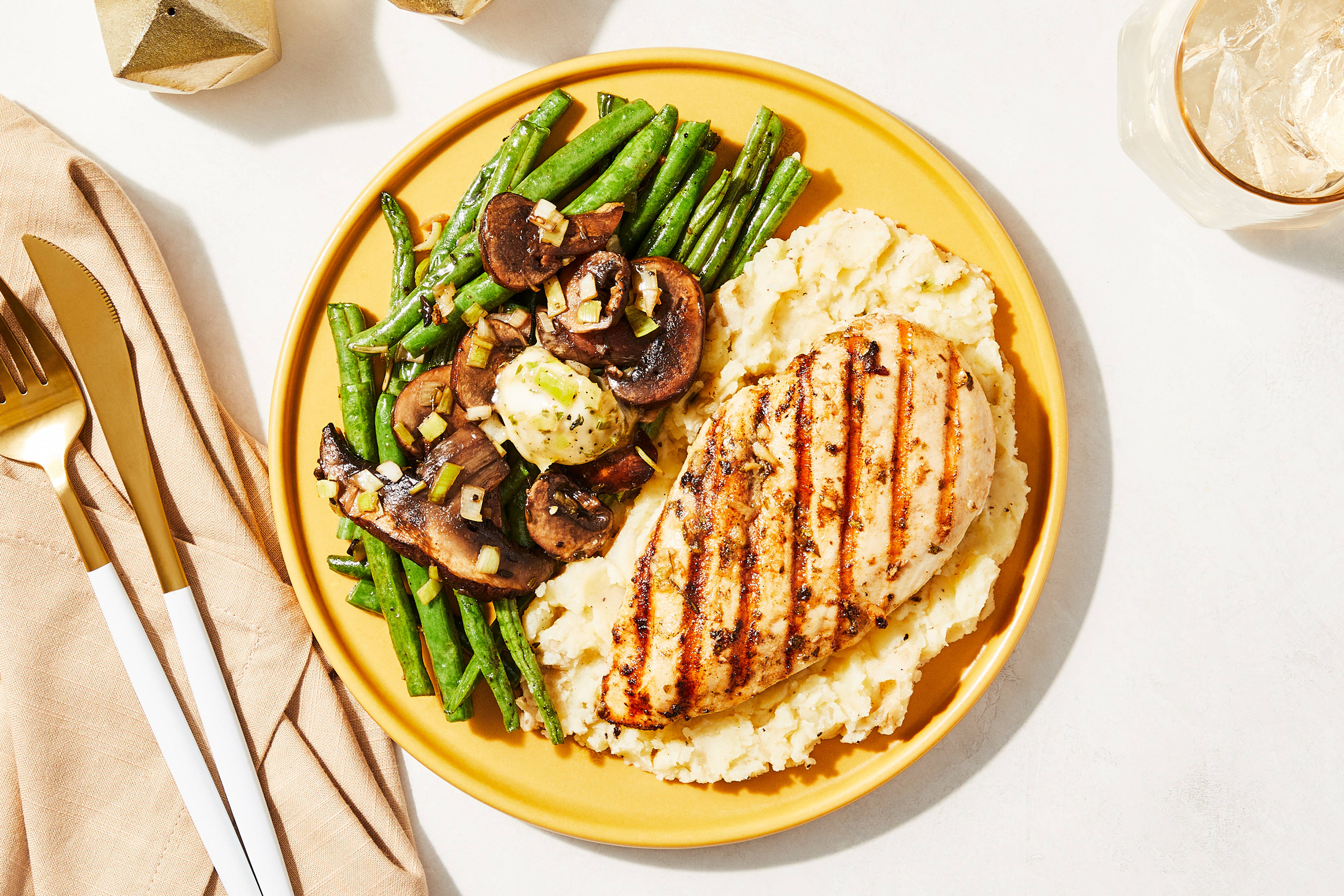 Grilled Chicken & Browned Butter Yukon Mash