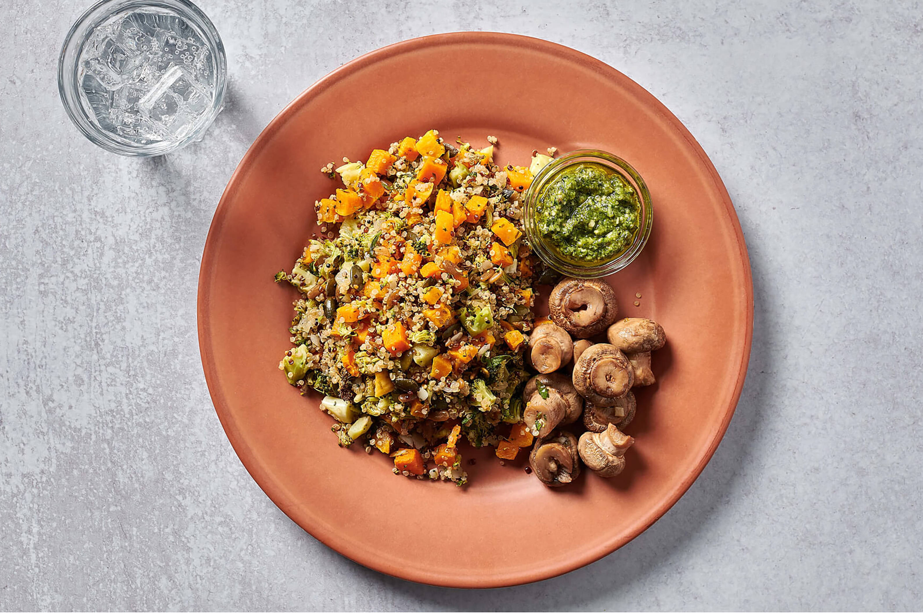Herbed Quinoa Pesto Bowl