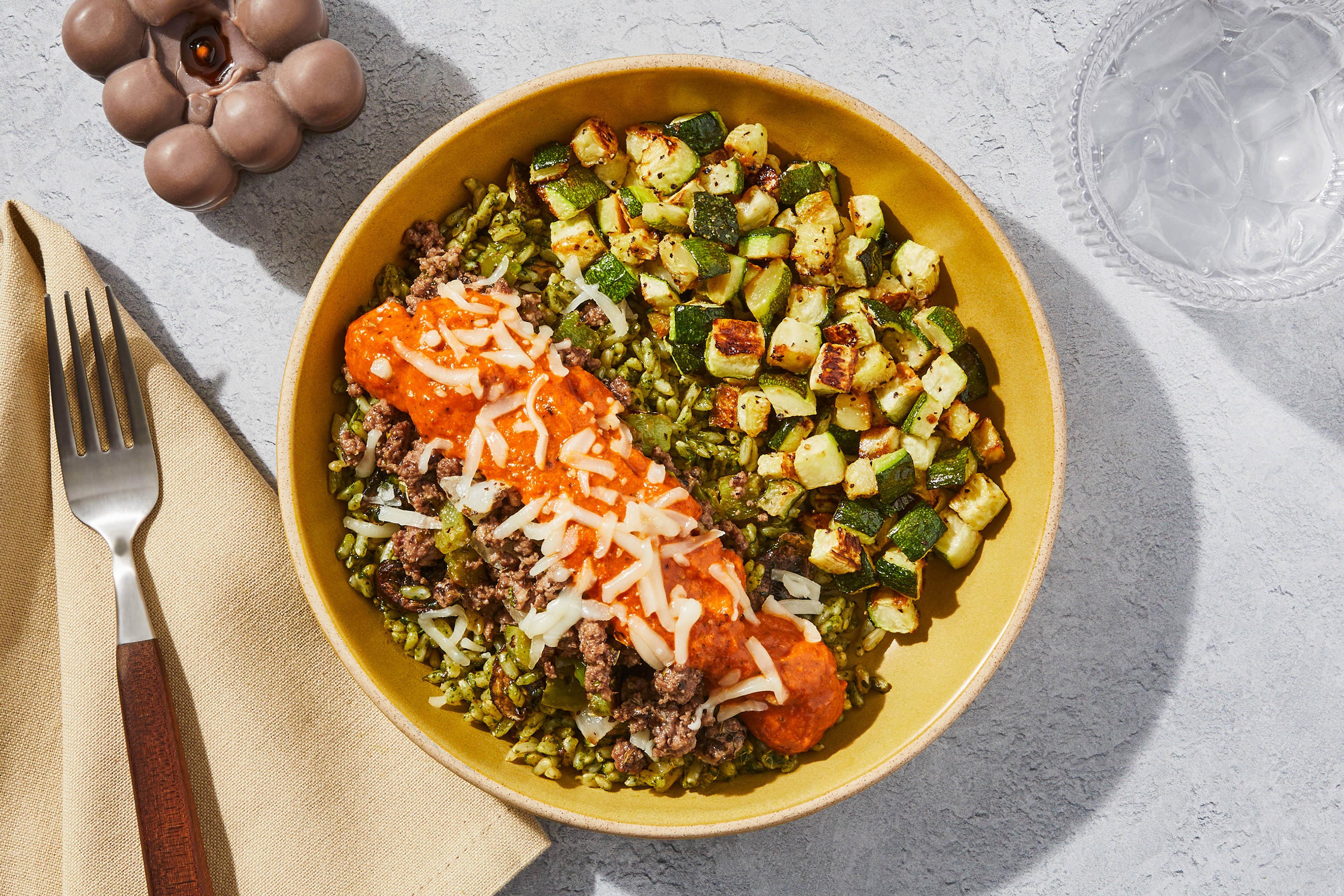 Italian-Style Ground Beef & Zucchini Bowl