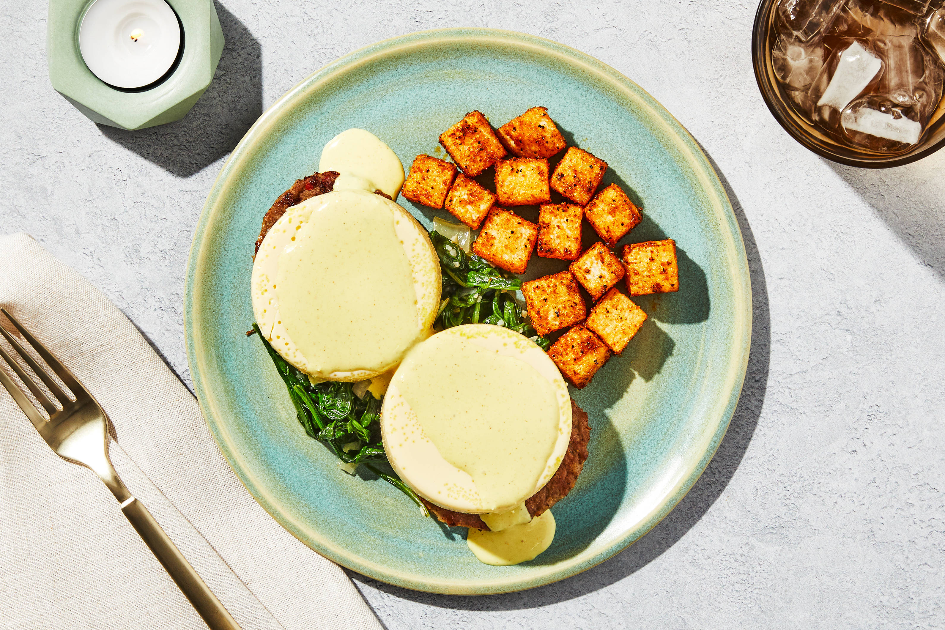 Keto Eggs Florentine & Chicken Sausage