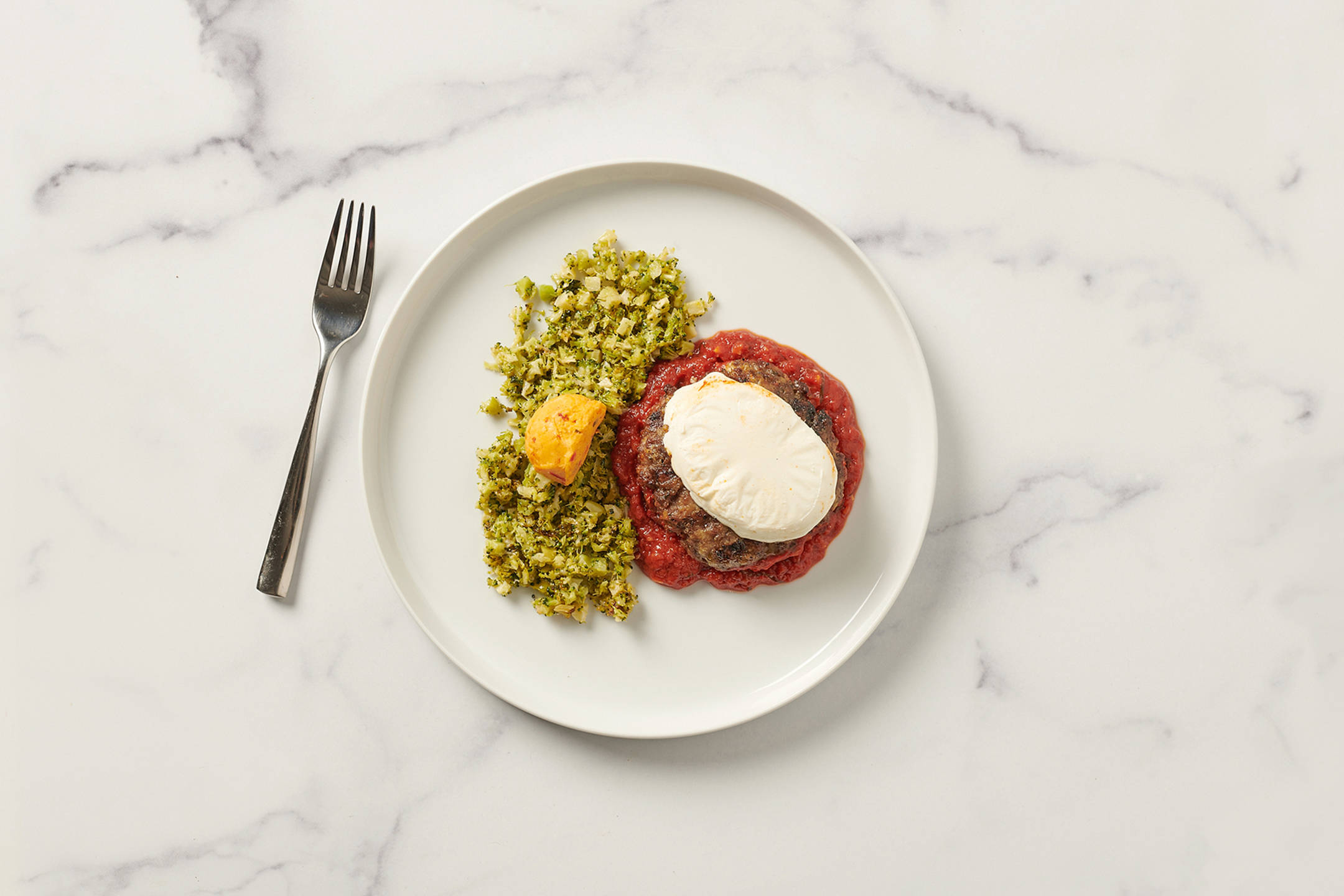 Mozzarella Meatball Burger