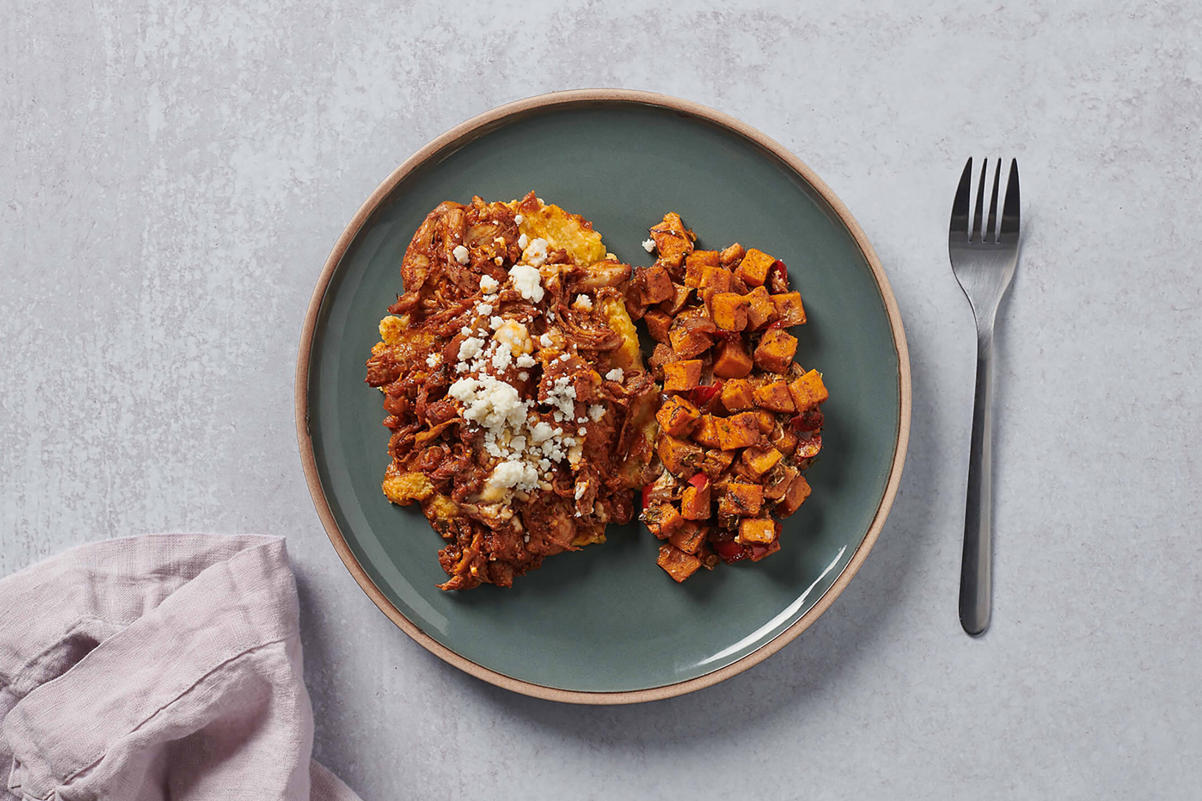Red Chile Chicken Tamale Bowl