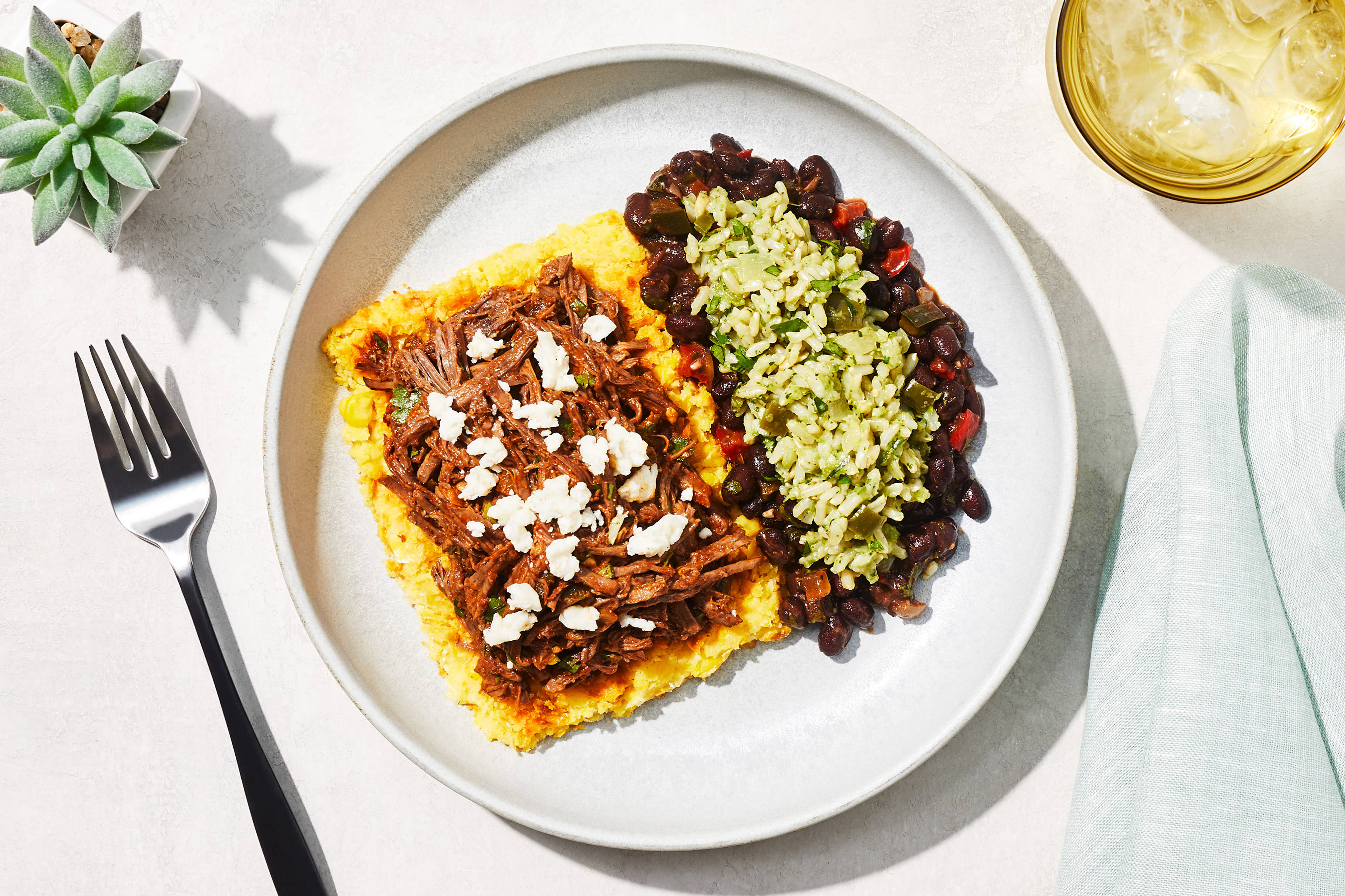 Red Chile Shredded Beef Tamale Bowl