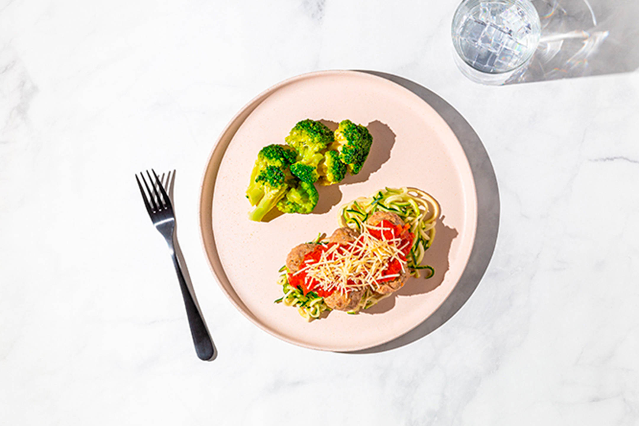 Ricotta Meatballs with Zucchini Noodles