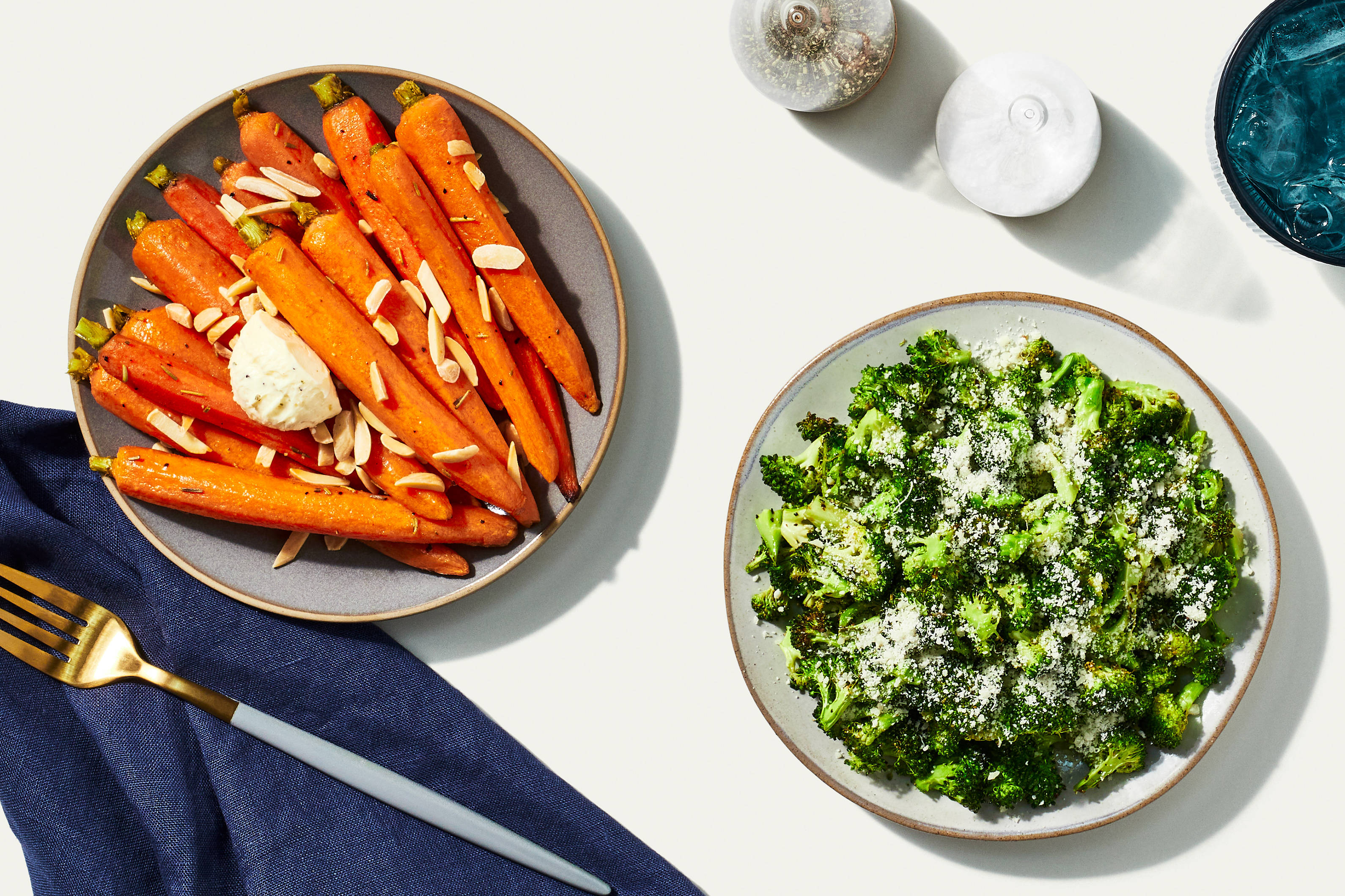 Roasted Carrots & Parmesan Broccoli