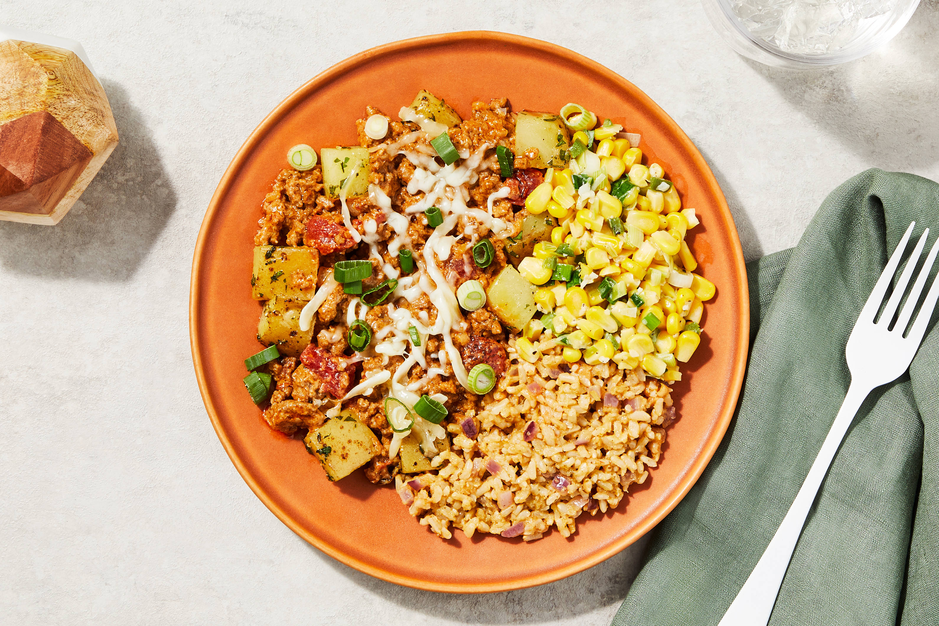 Santa Fe Green Chile Beef Skillet