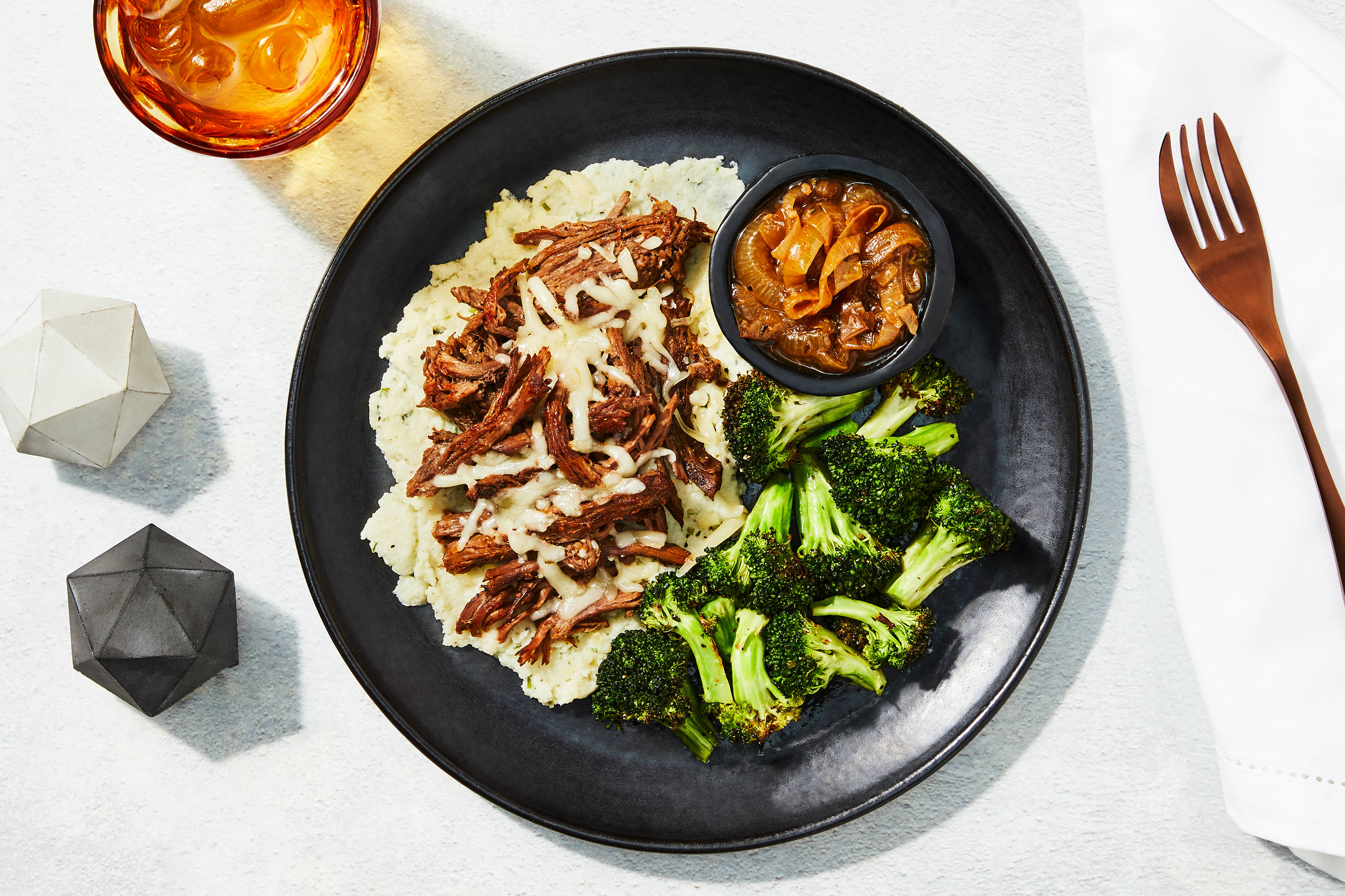 Shredded Beef & Onion Jus