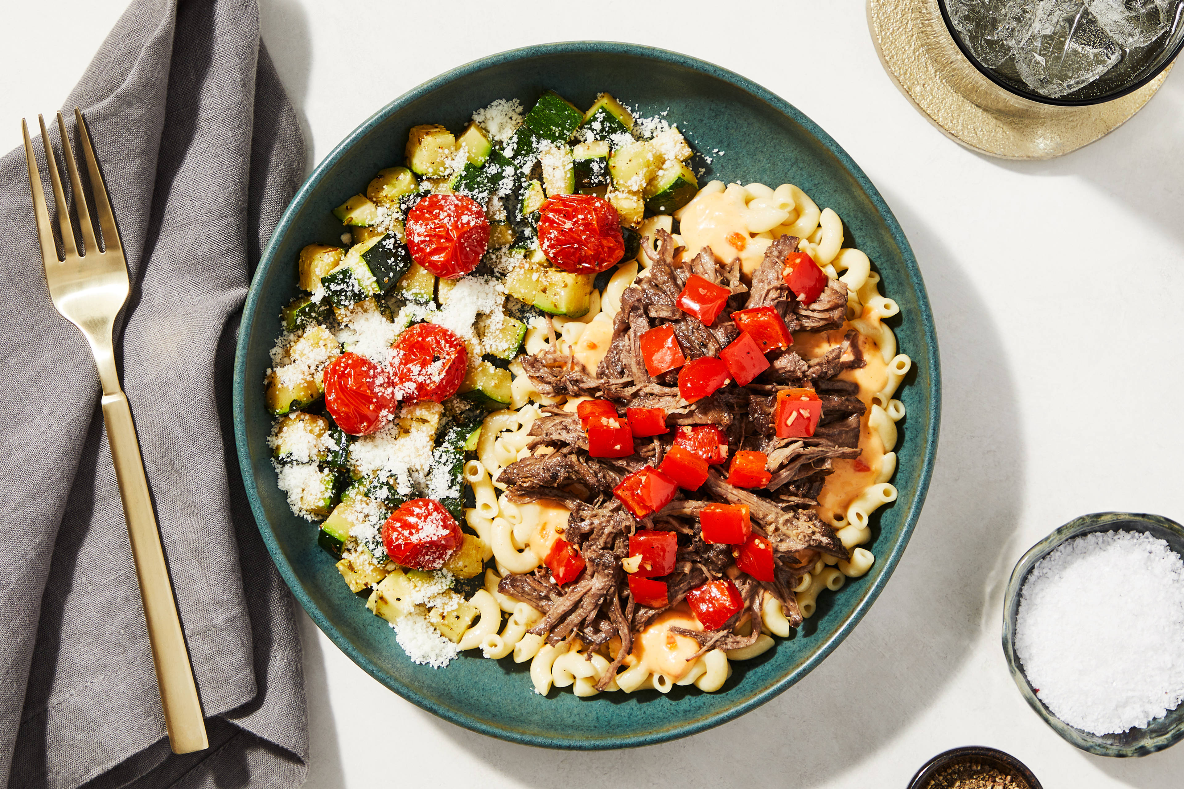 Shredded Beef & Pimento Cheese Mac