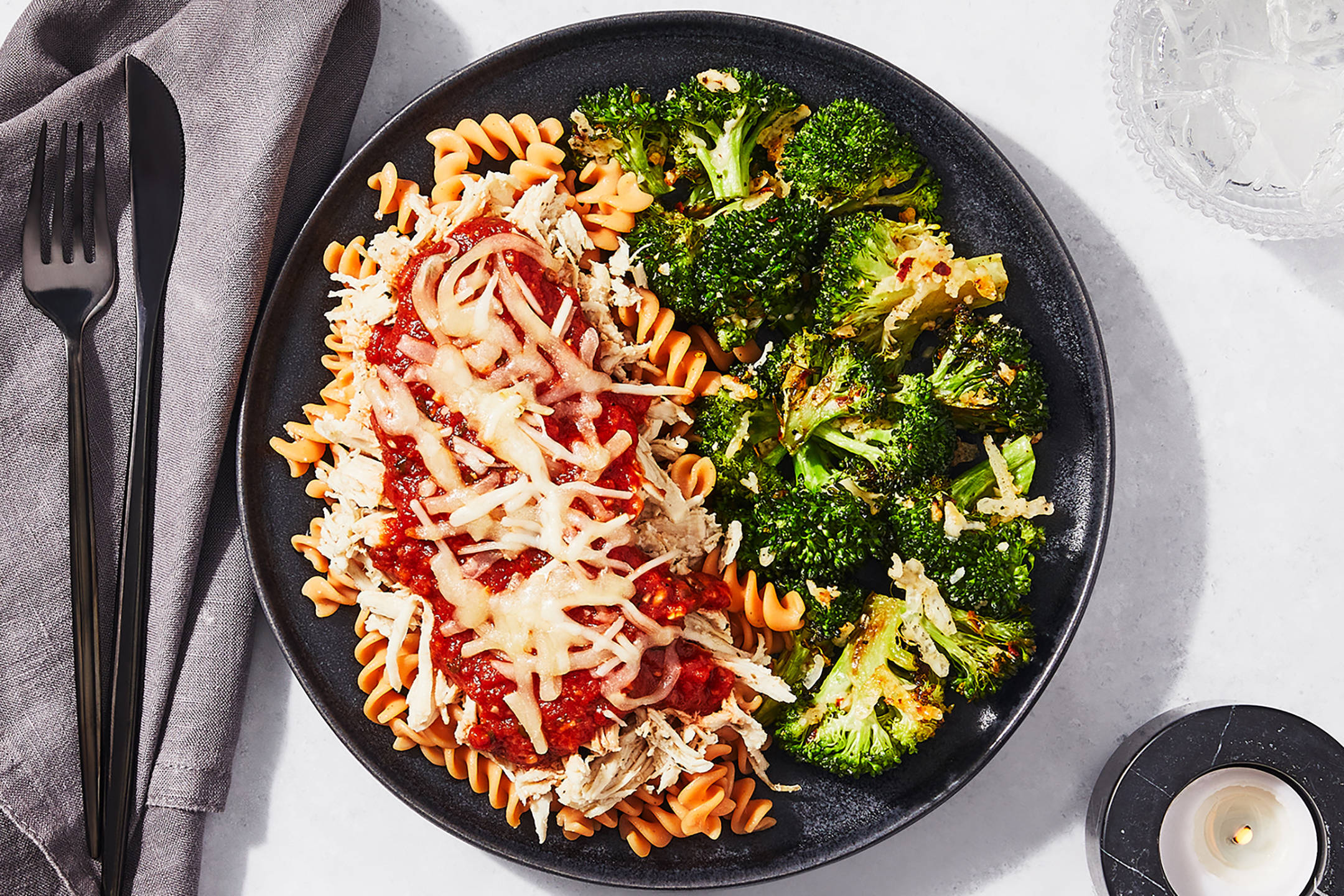 Shredded Chicken Parmesan Fusilli