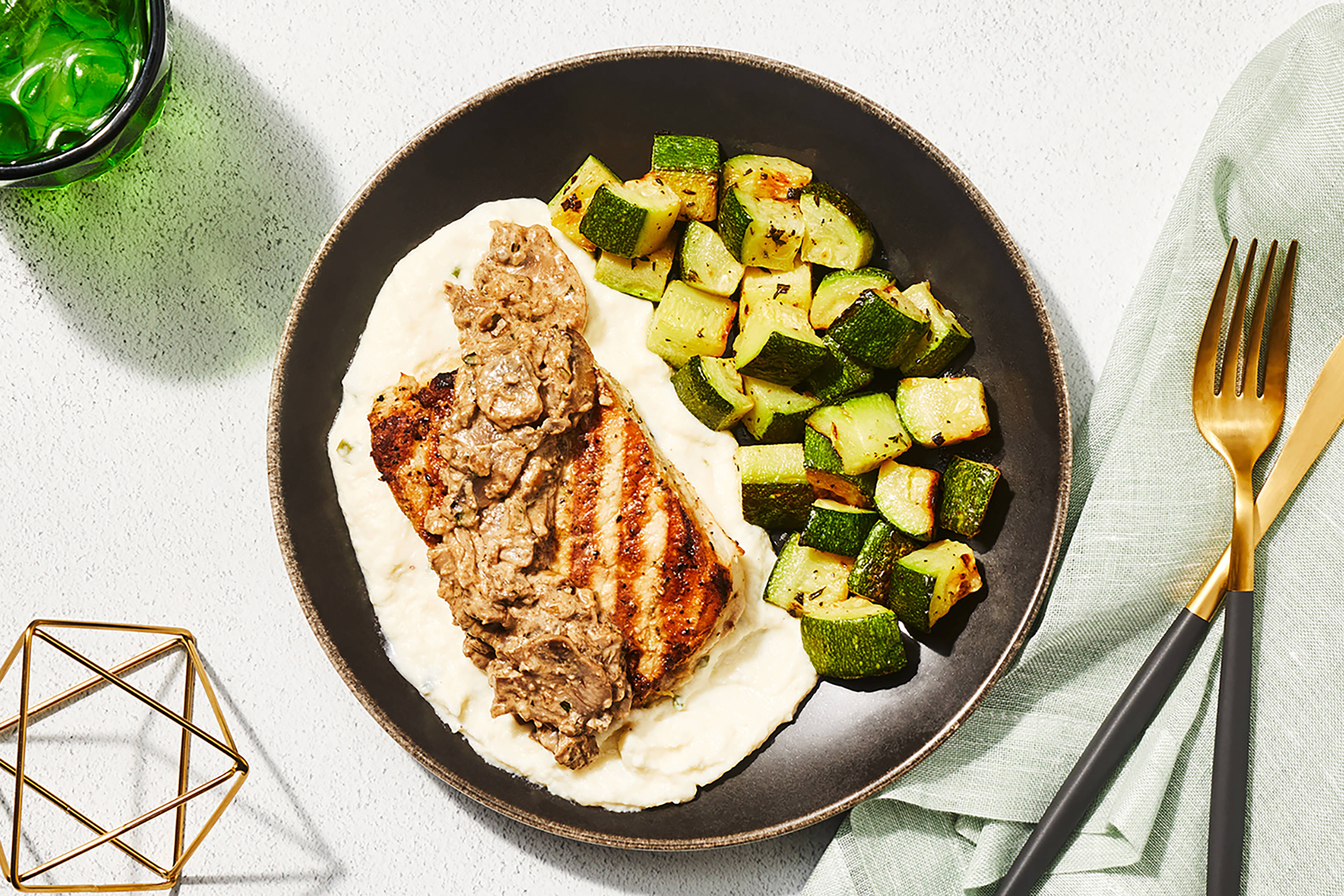 Smothered Mushroom Pork Chop