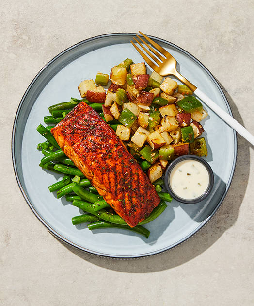 Blackened Salmon & Smoked Gouda Hash menu preference image