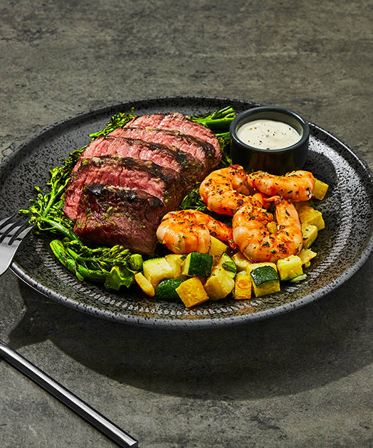 Grilled Filet Mignon & Creamy Parmesan Shrimp menu preference image